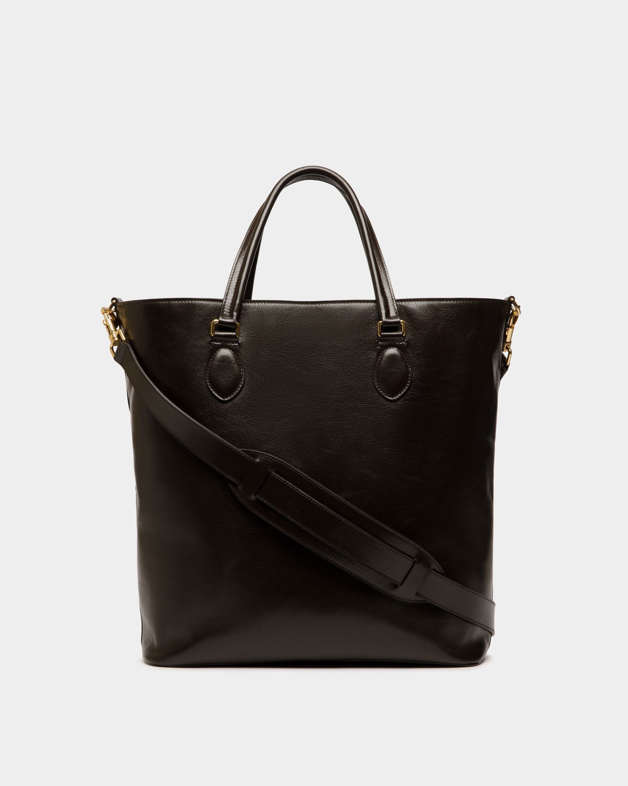 Bolso Tote Beckett De Piel Ébano - Hombre - Bally - 03