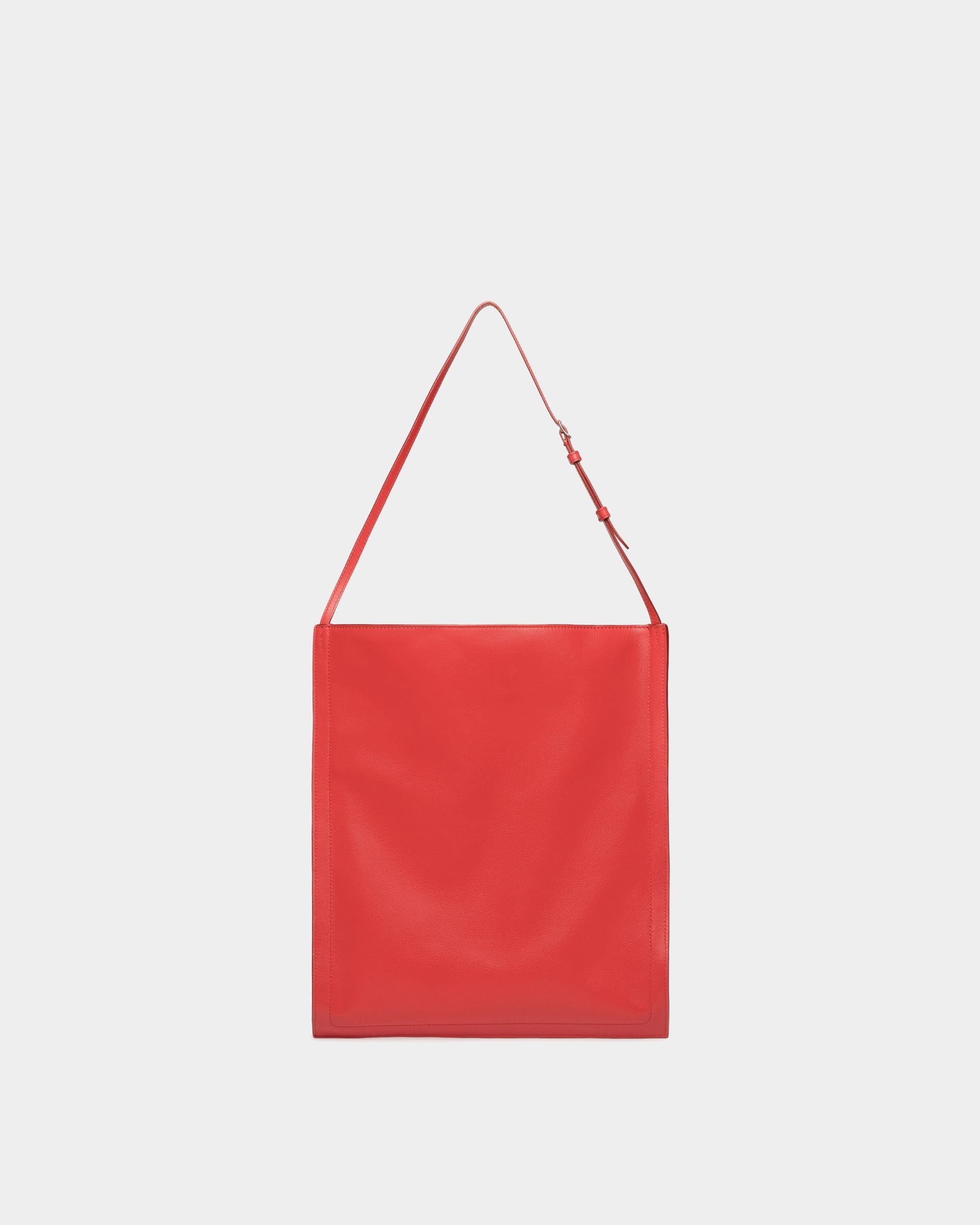 Bolso Tote Beckett De Piel Roja - Hombre - Bally - 02
