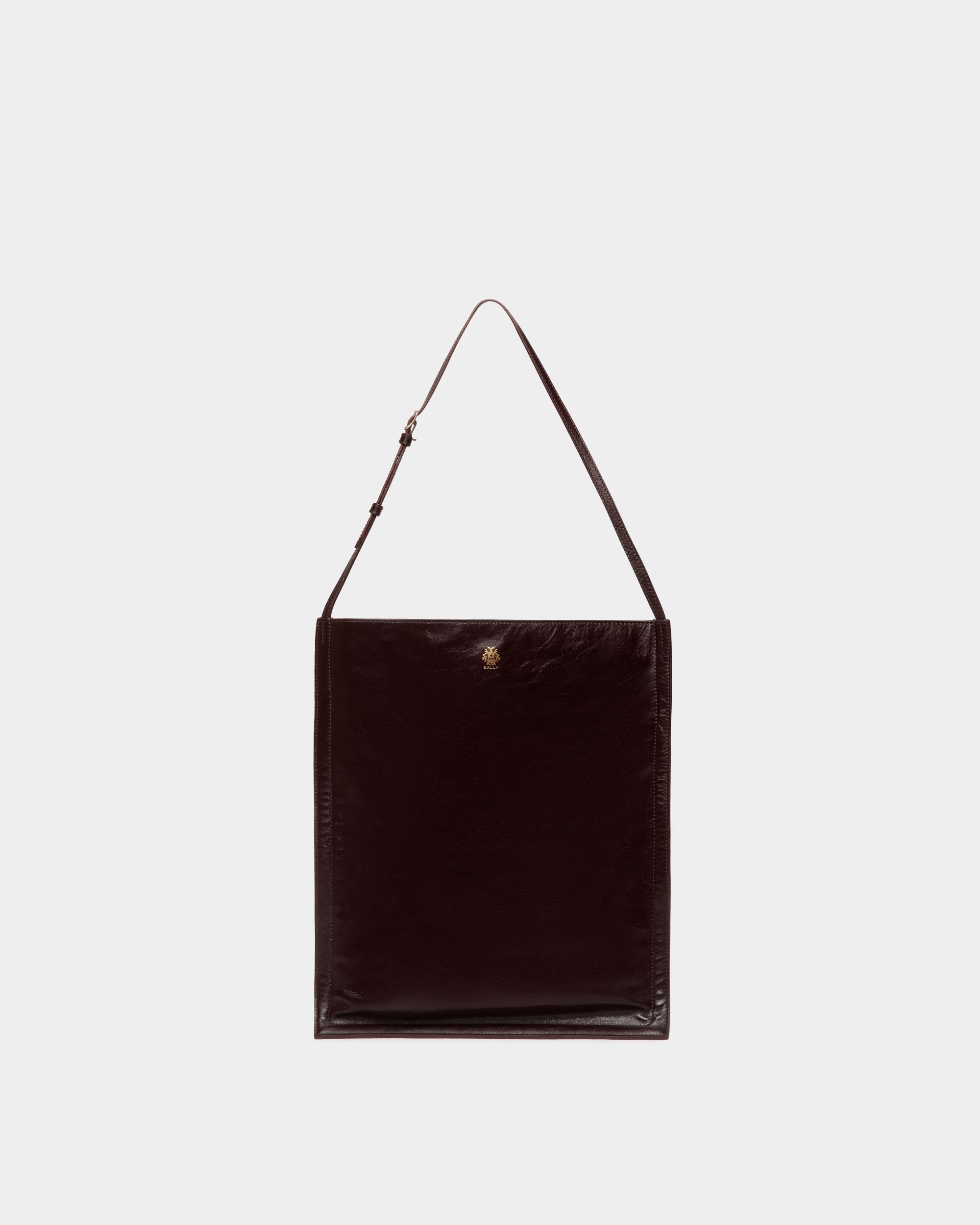 Bolso Tote Beckett De Piel Burdeos Oscuro - Hombre - Bally - 01