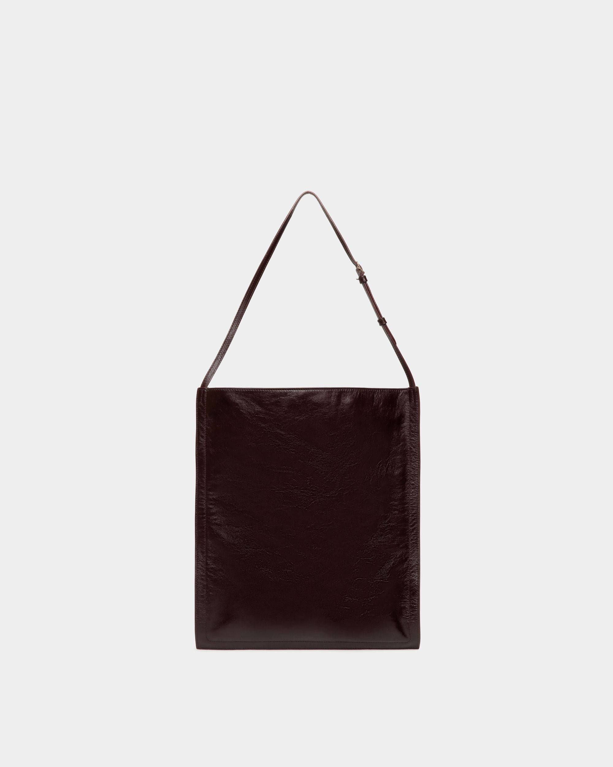 Bolso Tote Beckett De Piel Burdeos Oscuro - Hombre - Bally - 03