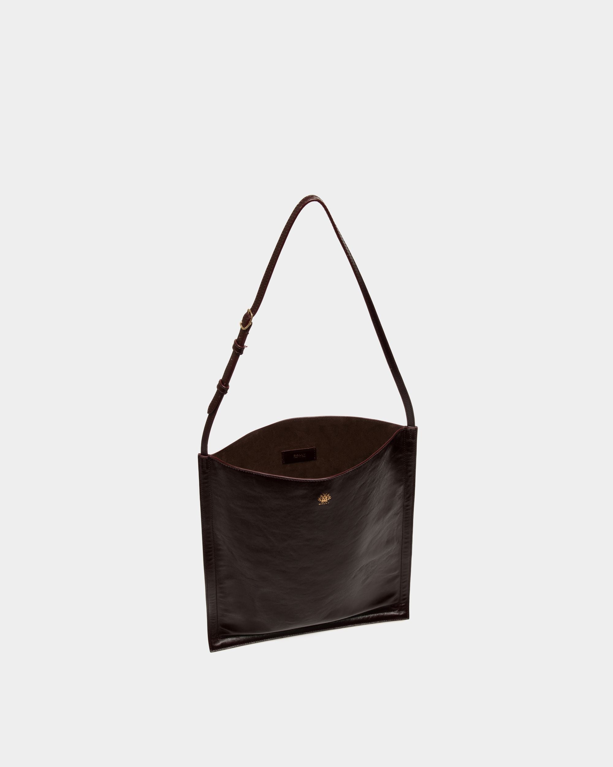 Bolso Tote Beckett De Piel Burdeos Oscuro - Hombre - Bally - 05