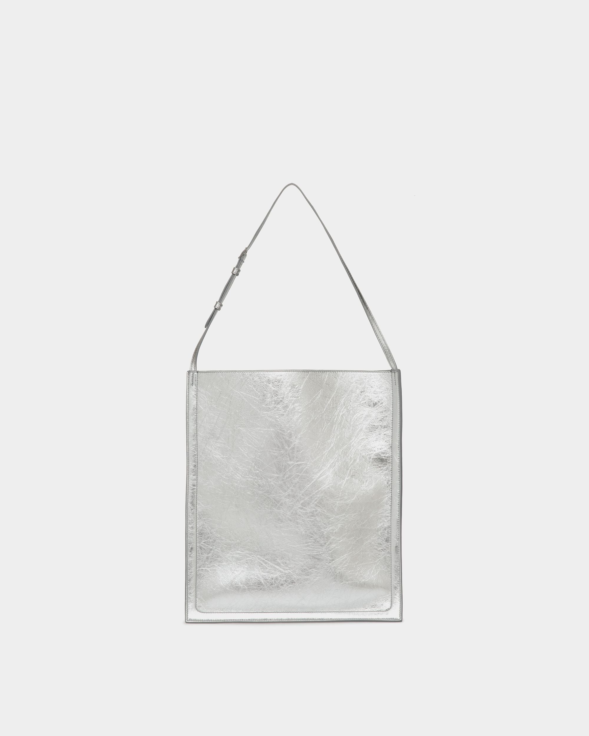 Beckett Tote Bag in Silver Leather - Hombre - Bally - 01