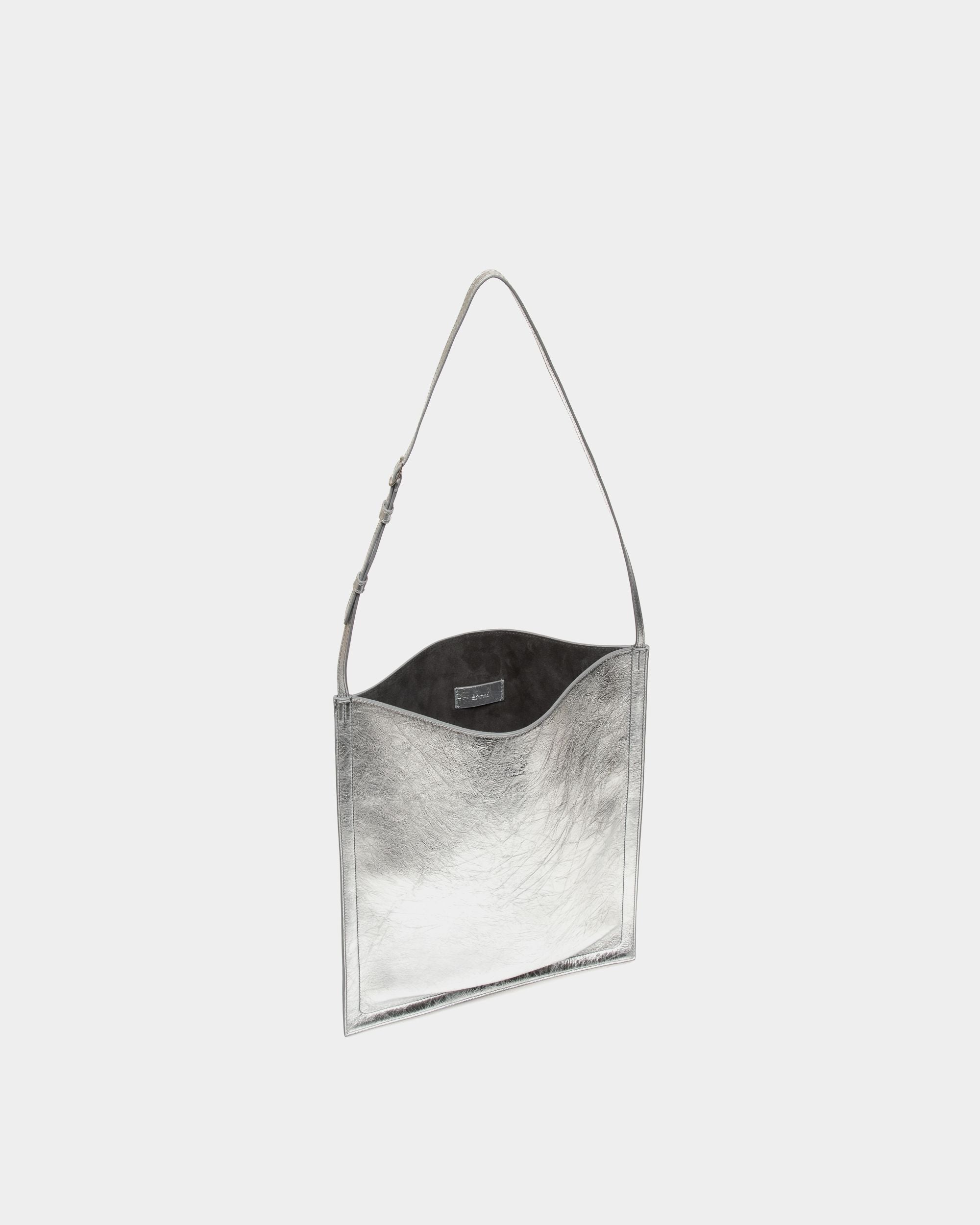 Beckett Tote Bag in Silver Leather - Hombre - Bally - 04
