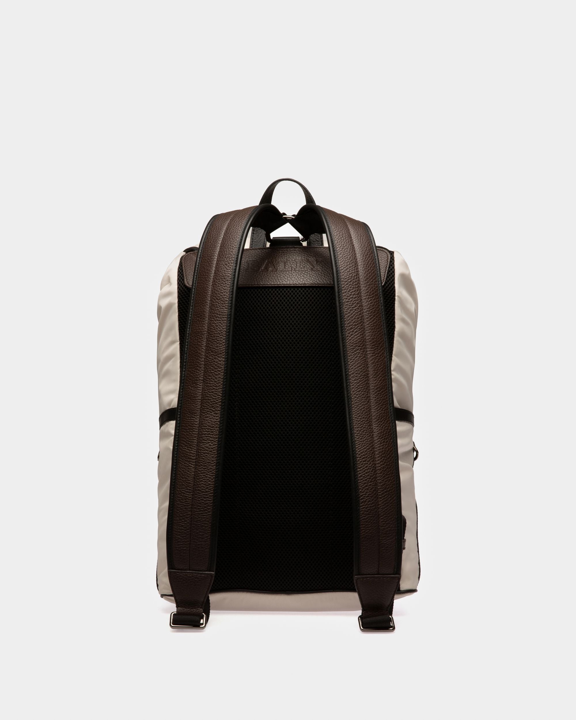 Bergmann Mochila En Nailon Reciclado De Color Blanco Polvo - Hombre - Bally - 03
