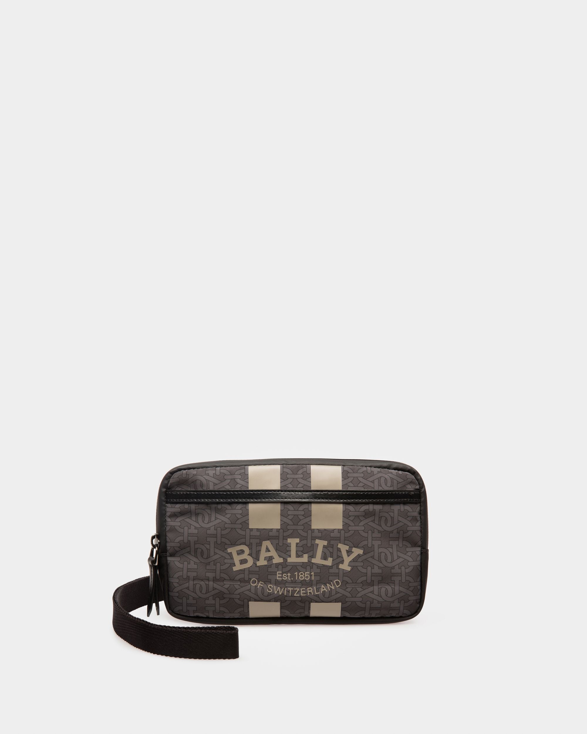 Mochila Plana Bally Escape De Tela Y Nailon En Negro Y Marrón - Hombre - Bally - 02