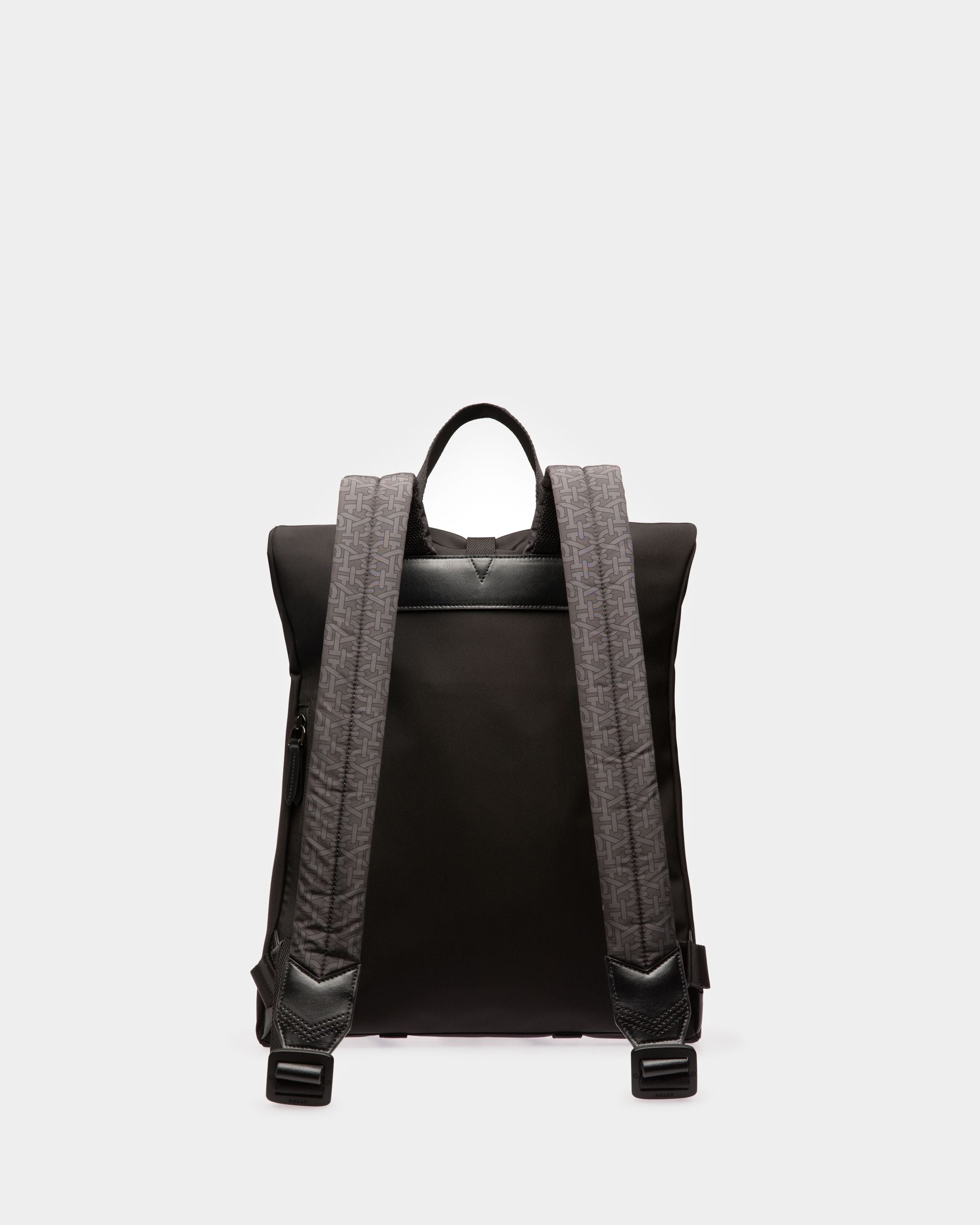 Mochila Plana Bally Escape De Tela Y Nailon En Negro Y Marrón - Hombre - Bally - 03