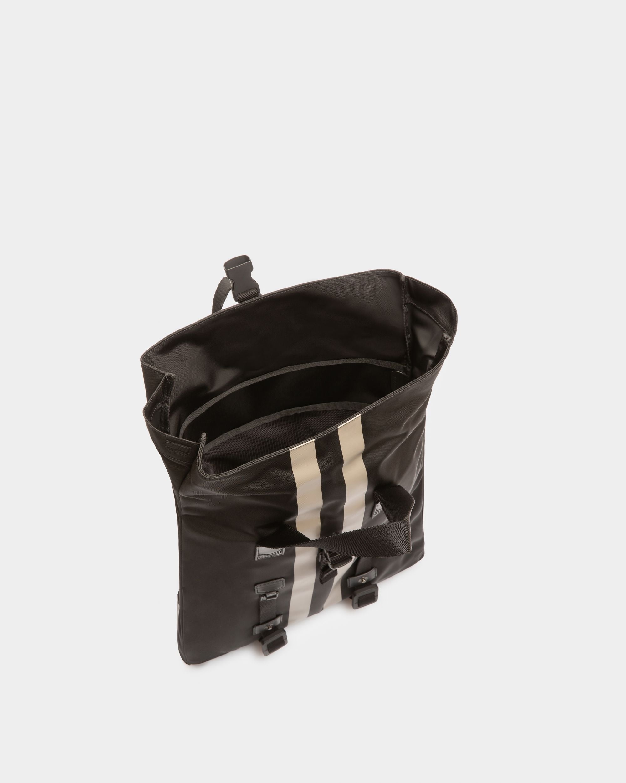 Mochila Plana Bally Escape De Tela Y Nailon En Negro Y Marrón - Hombre - Bally - 04