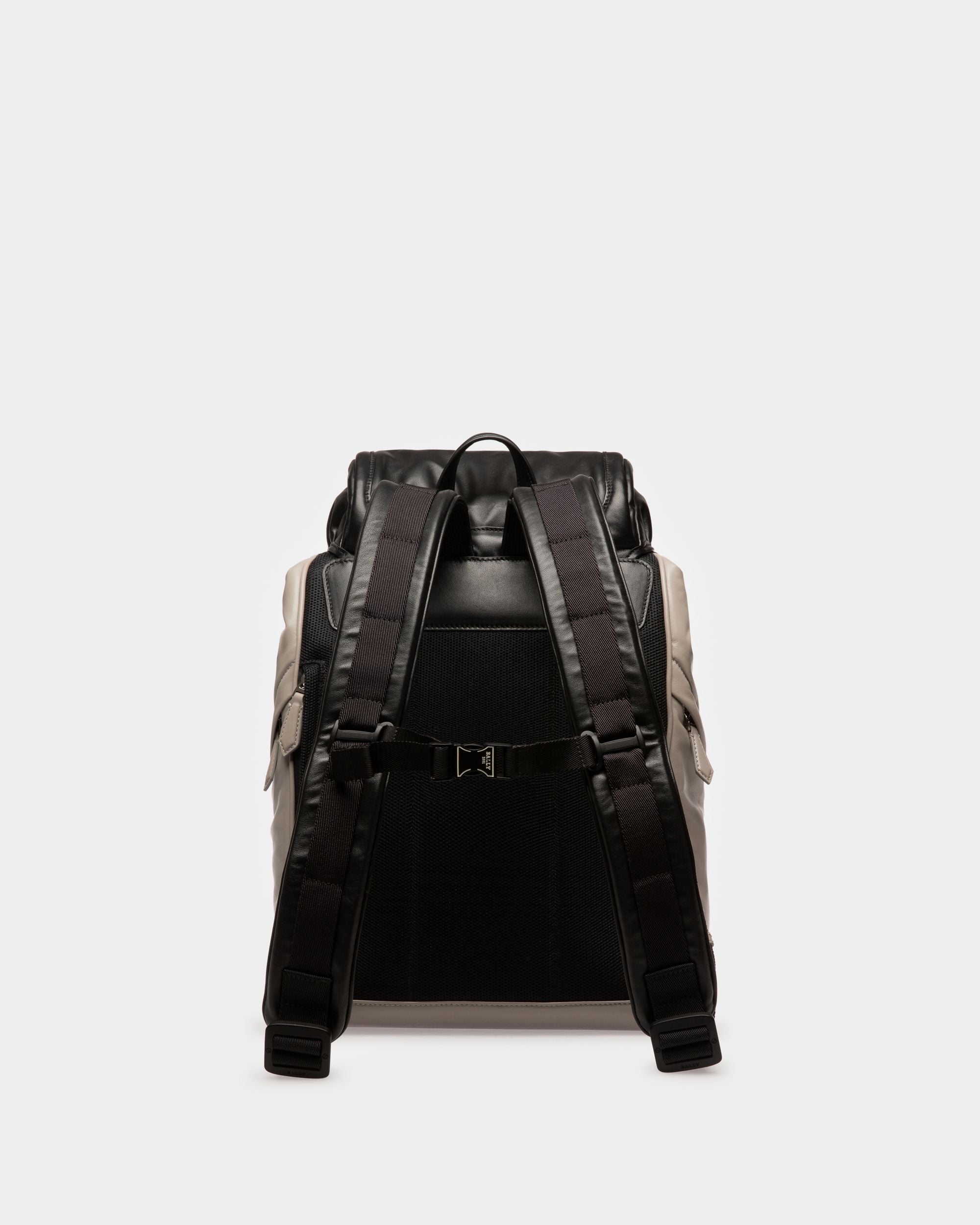 Athor Small Mochila De Piel Color Piedra Y Negro - Hombre - Bally - 02
