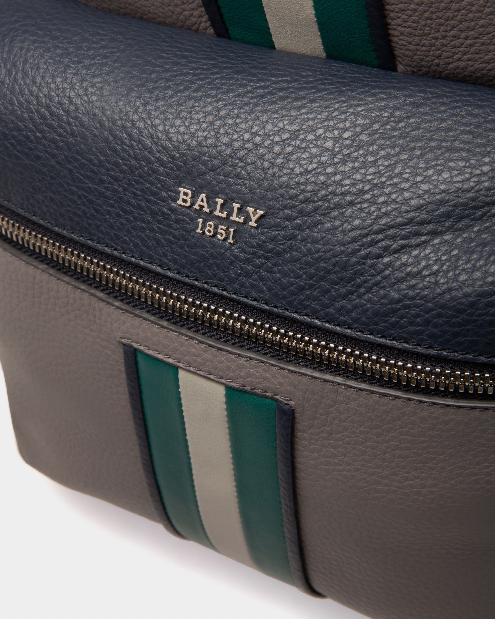 Harper Leather Backpack In Grey - Men's - Bally - 05