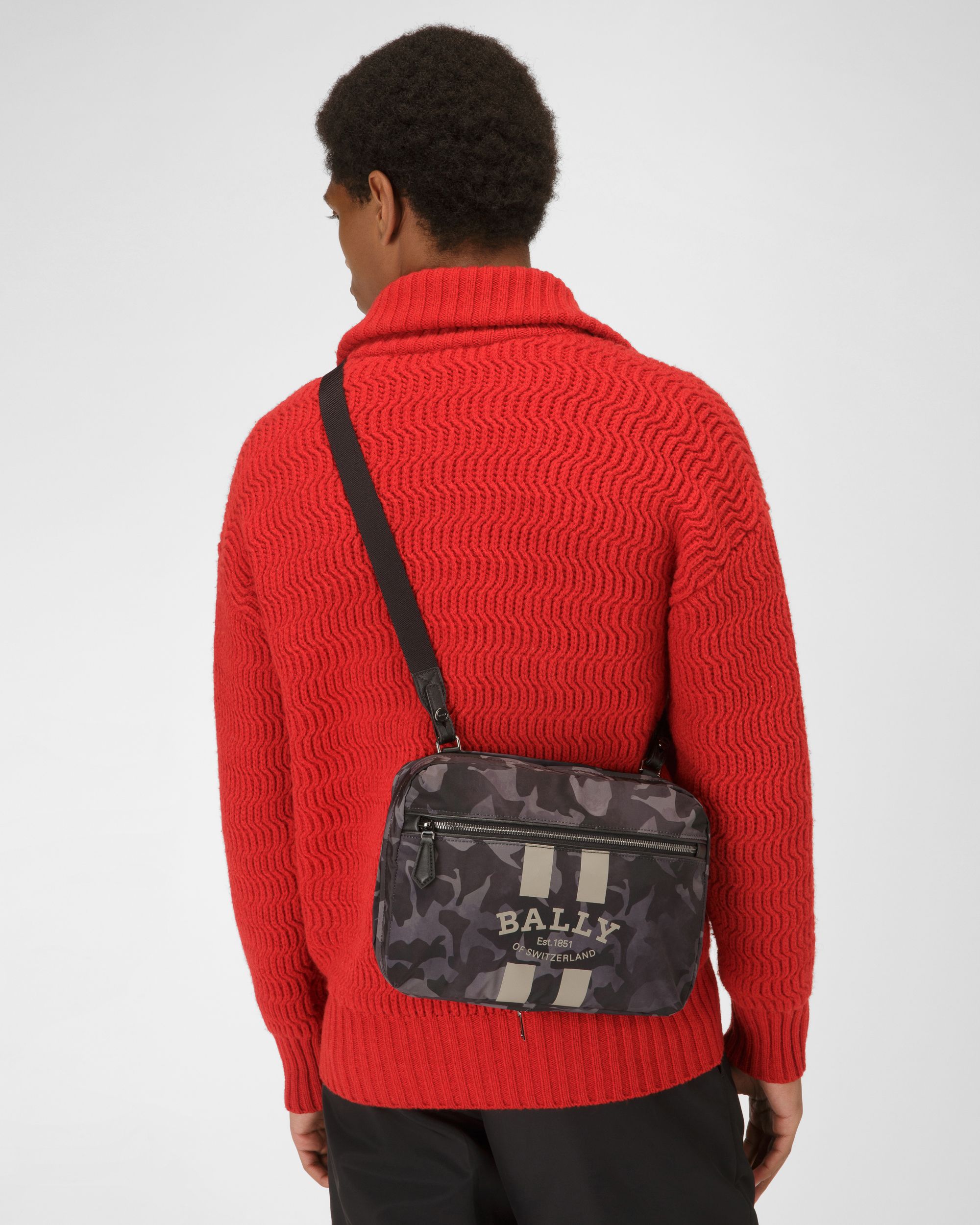Fixie Mochila De Nailon Negro - Hombre - Bally - 07