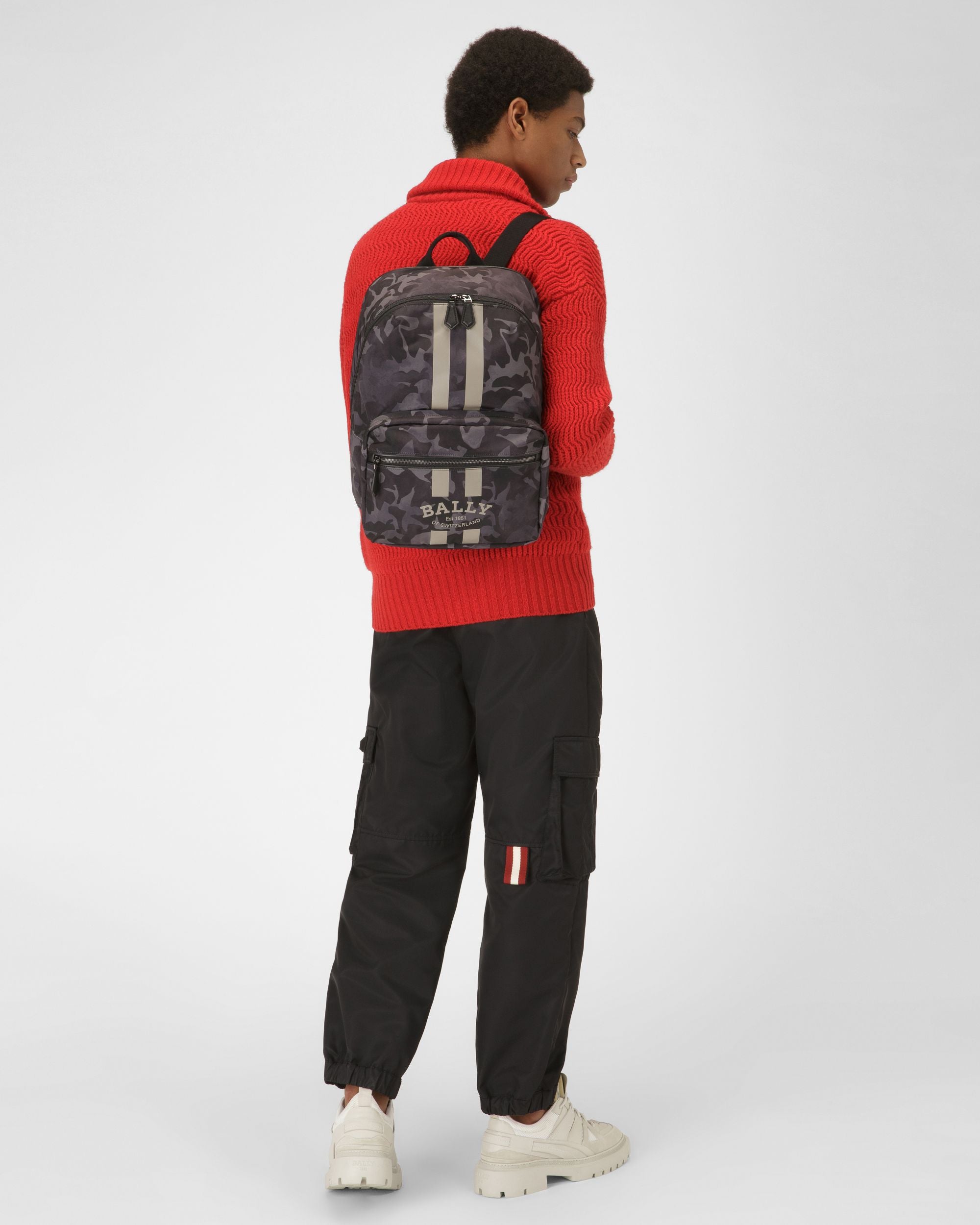 Fixie Mochila De Nailon Negro - Hombre - Bally - 08