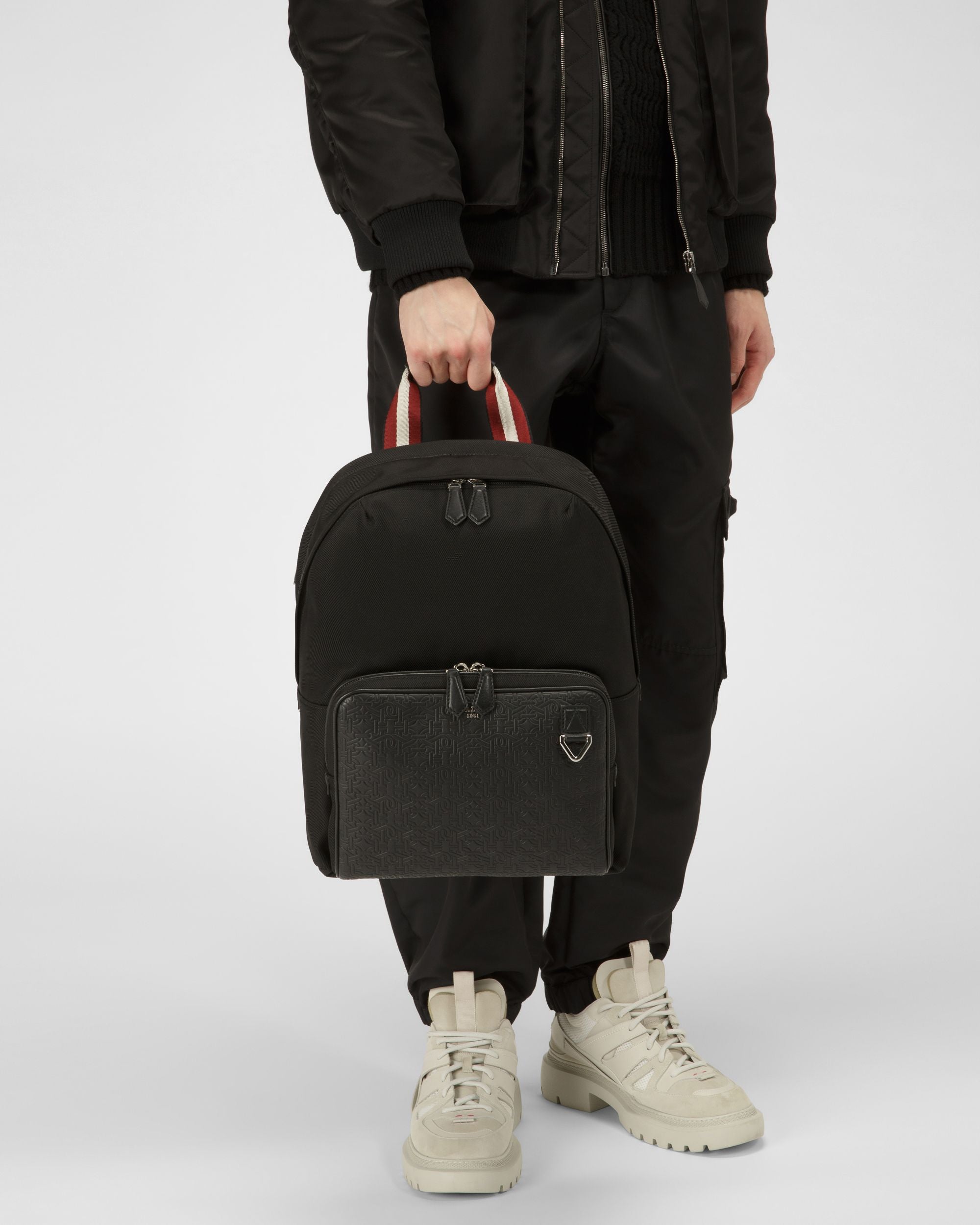 Codie Nylon & Leather Backpack In Black - Men's - Bally - 01