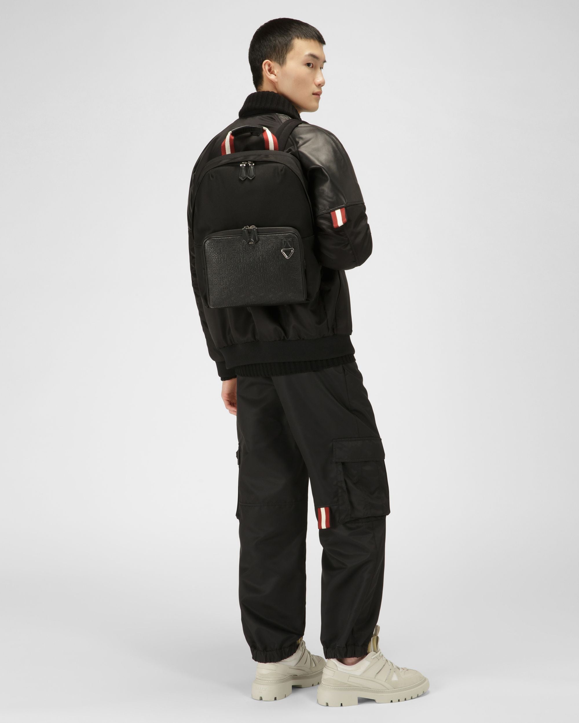 Codie Nylon & Leather Backpack In Black - Men's - Bally - 02