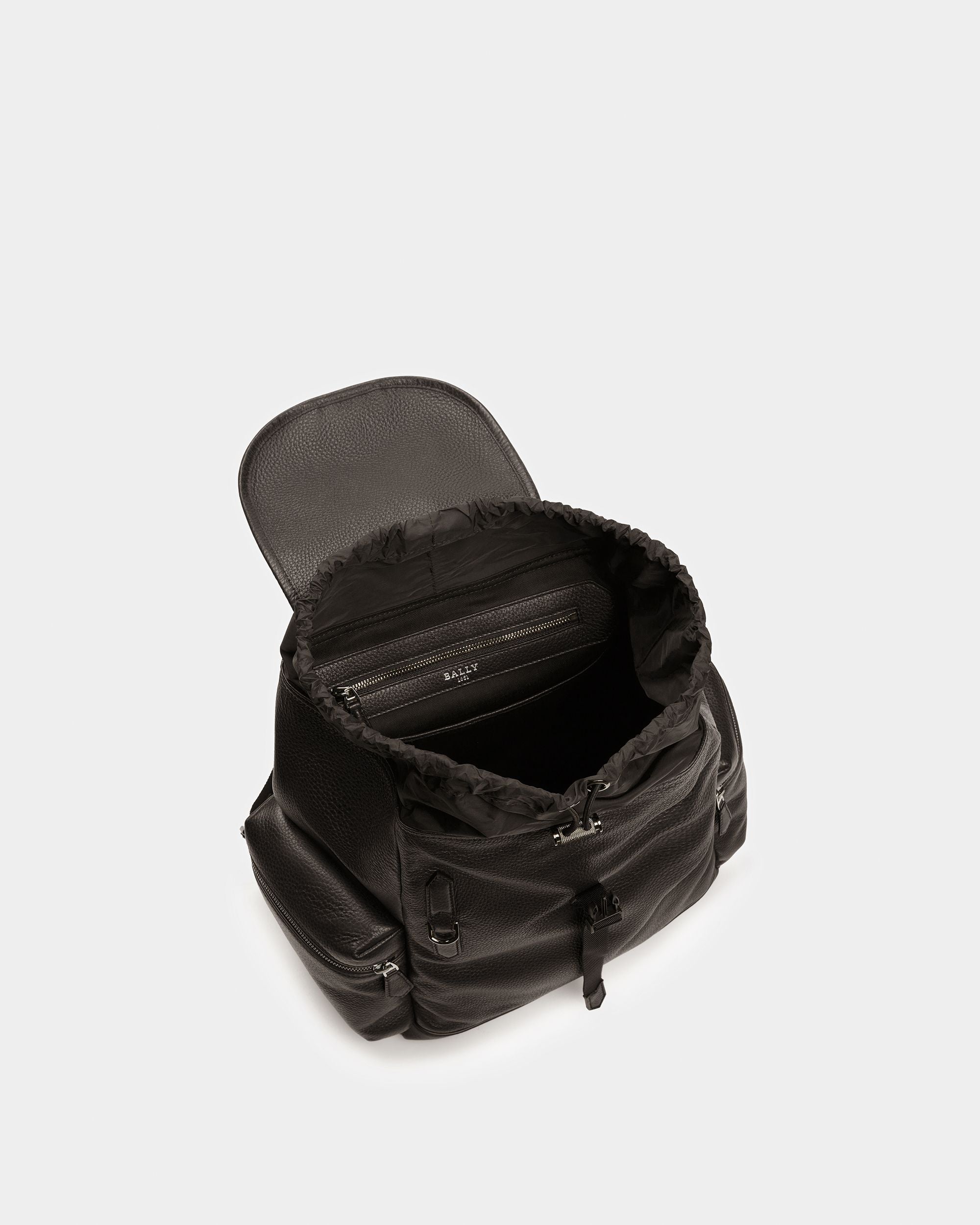 Cliford Leather Backpack In Black - Men's - Bally - 04
