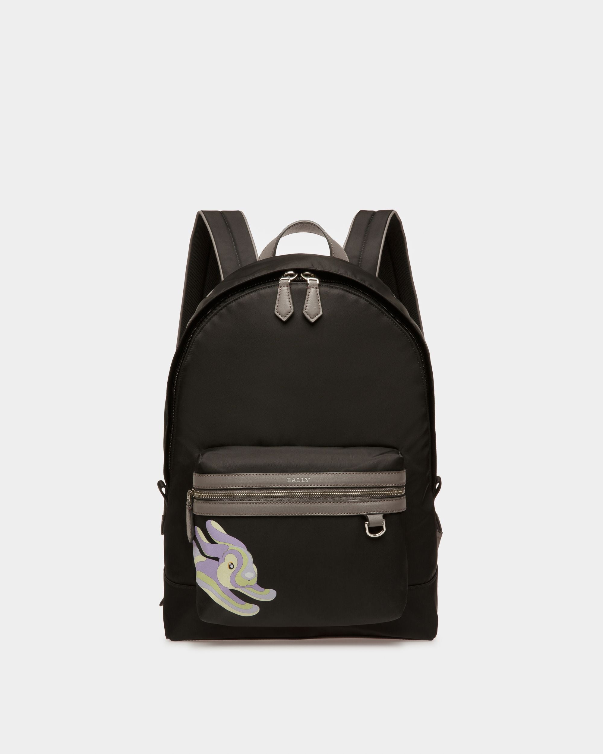 Harper Mochila De Piel Y Nailon En Negro - Hombre - Bally - 01