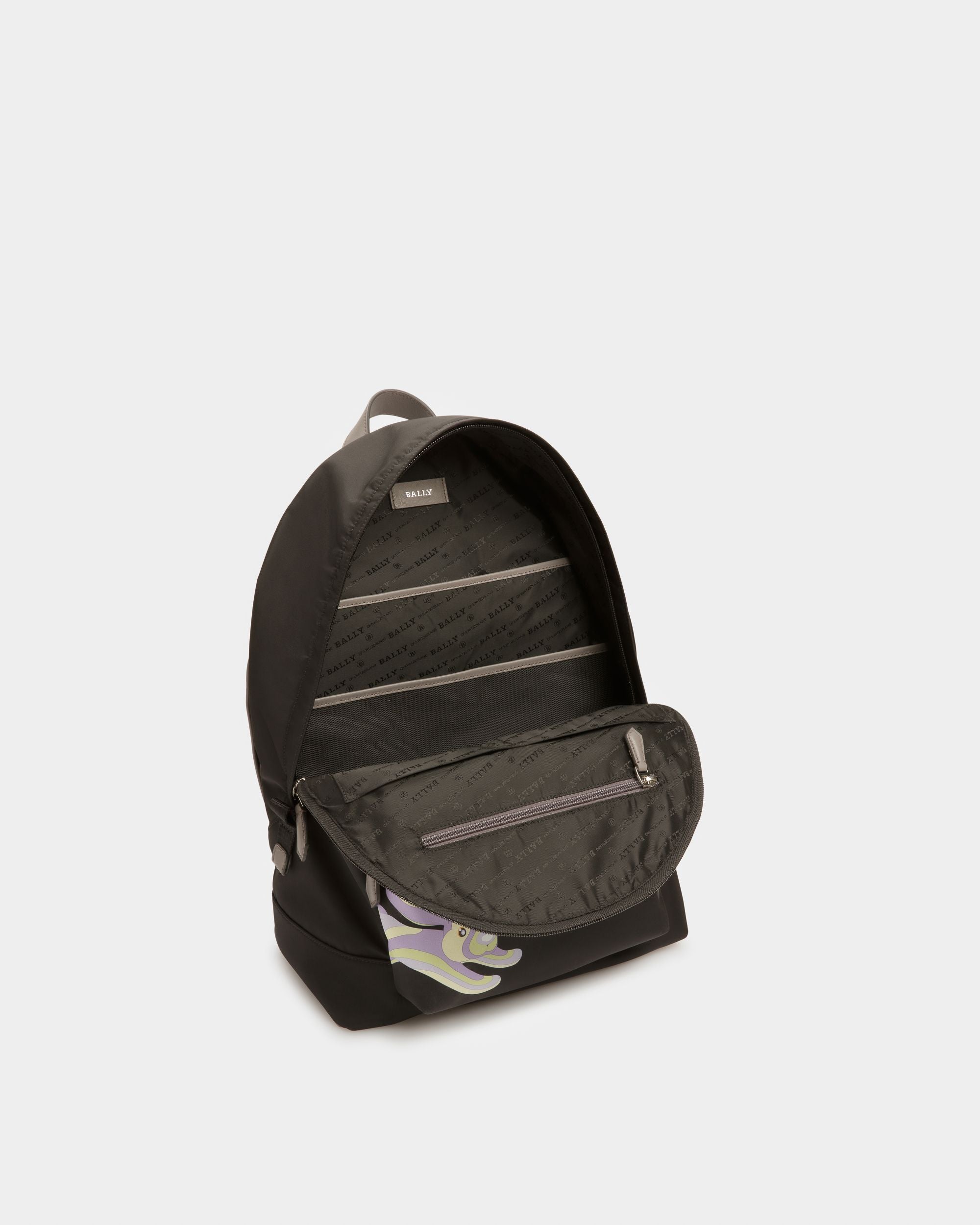 Harper Mochila De Piel Y Nailon En Negro - Hombre - Bally - 02