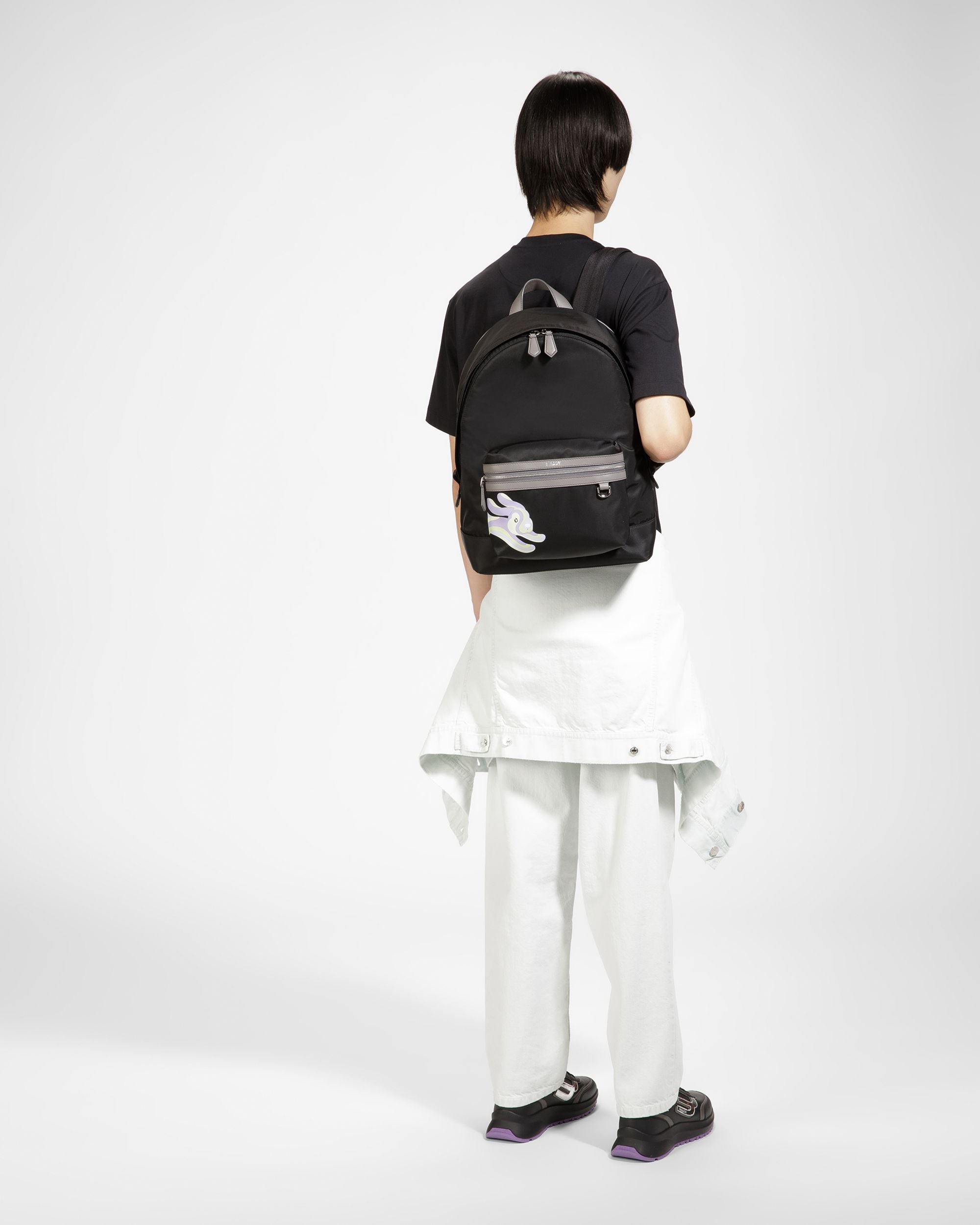 Harper Mochila De Piel Y Nailon En Negro - Hombre - Bally - 04