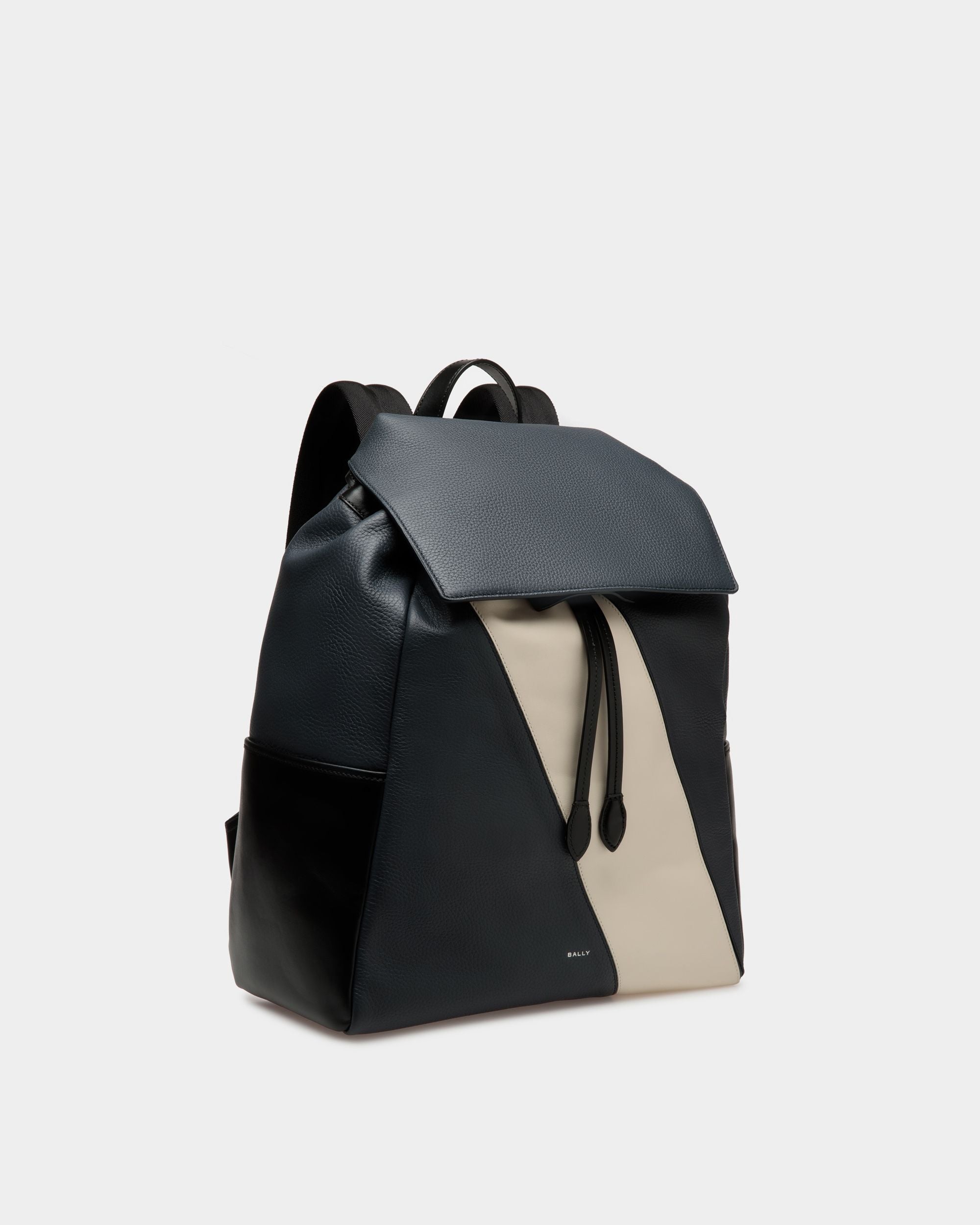 Mochila Lago De Piel Color Medianoche - Hombre - Bally - 03