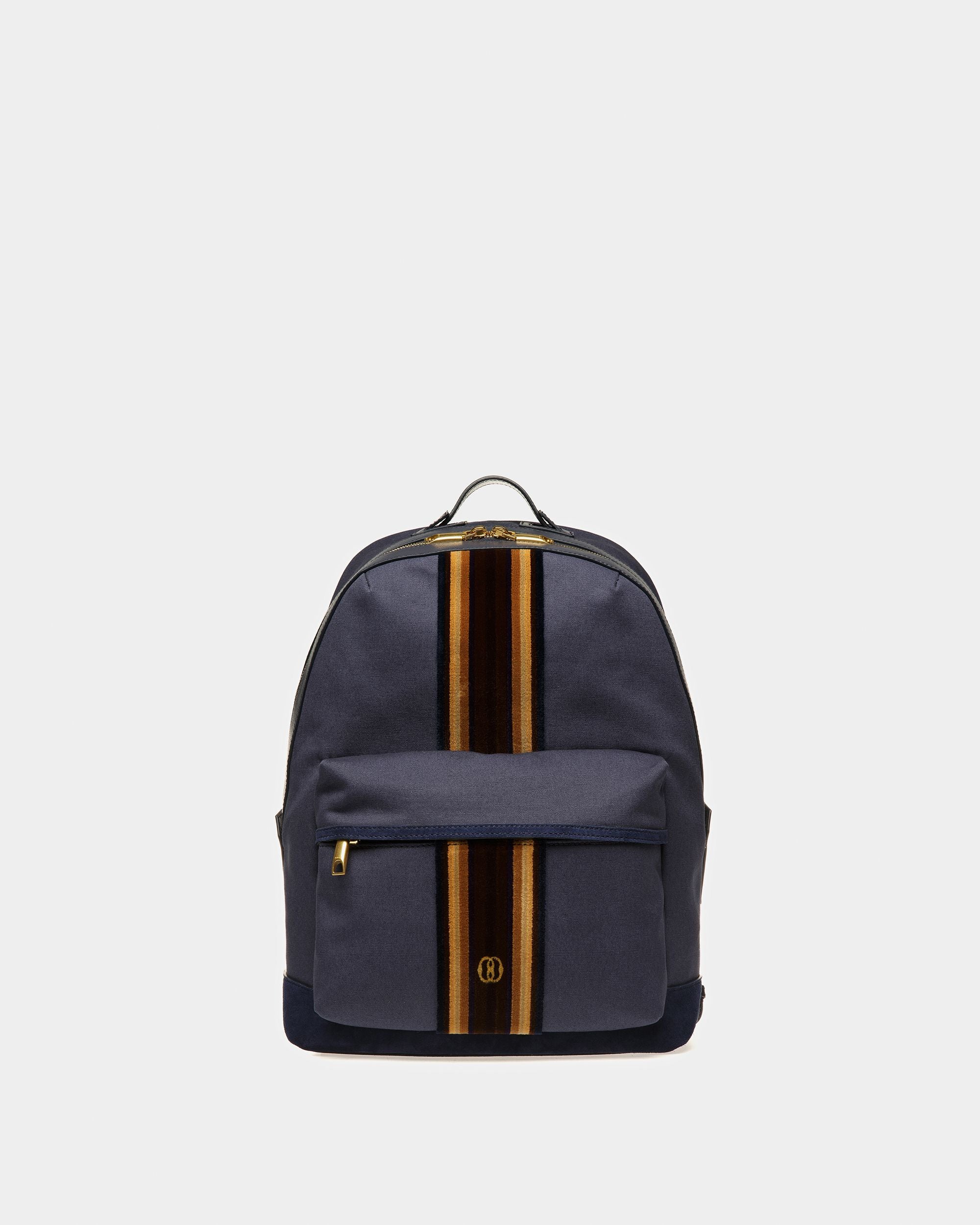 Mochila Gare De Tela Azul Marino - Hombre - Bally - 01