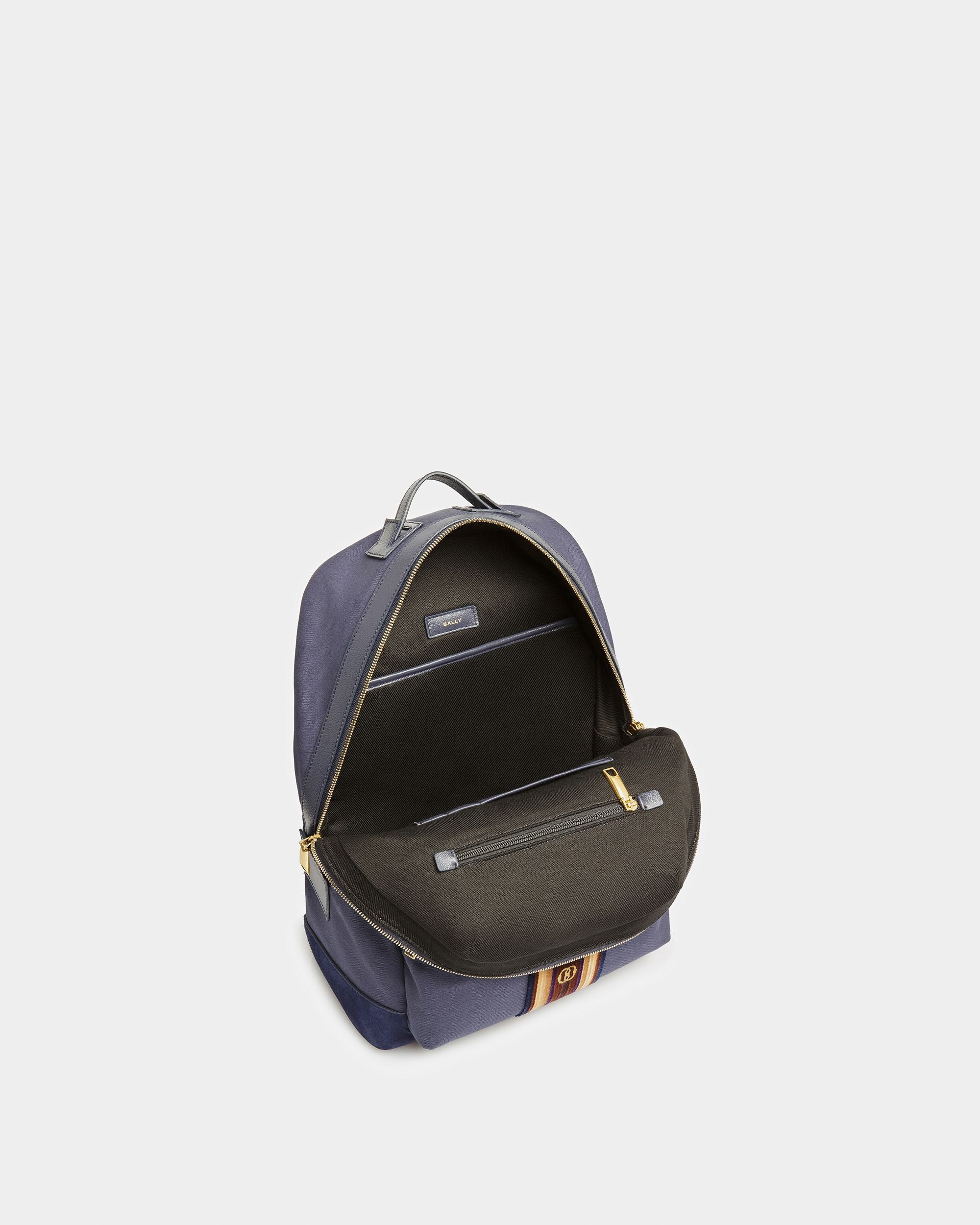 Mochila Gare De Tela Azul Marino - Hombre - Bally - 04