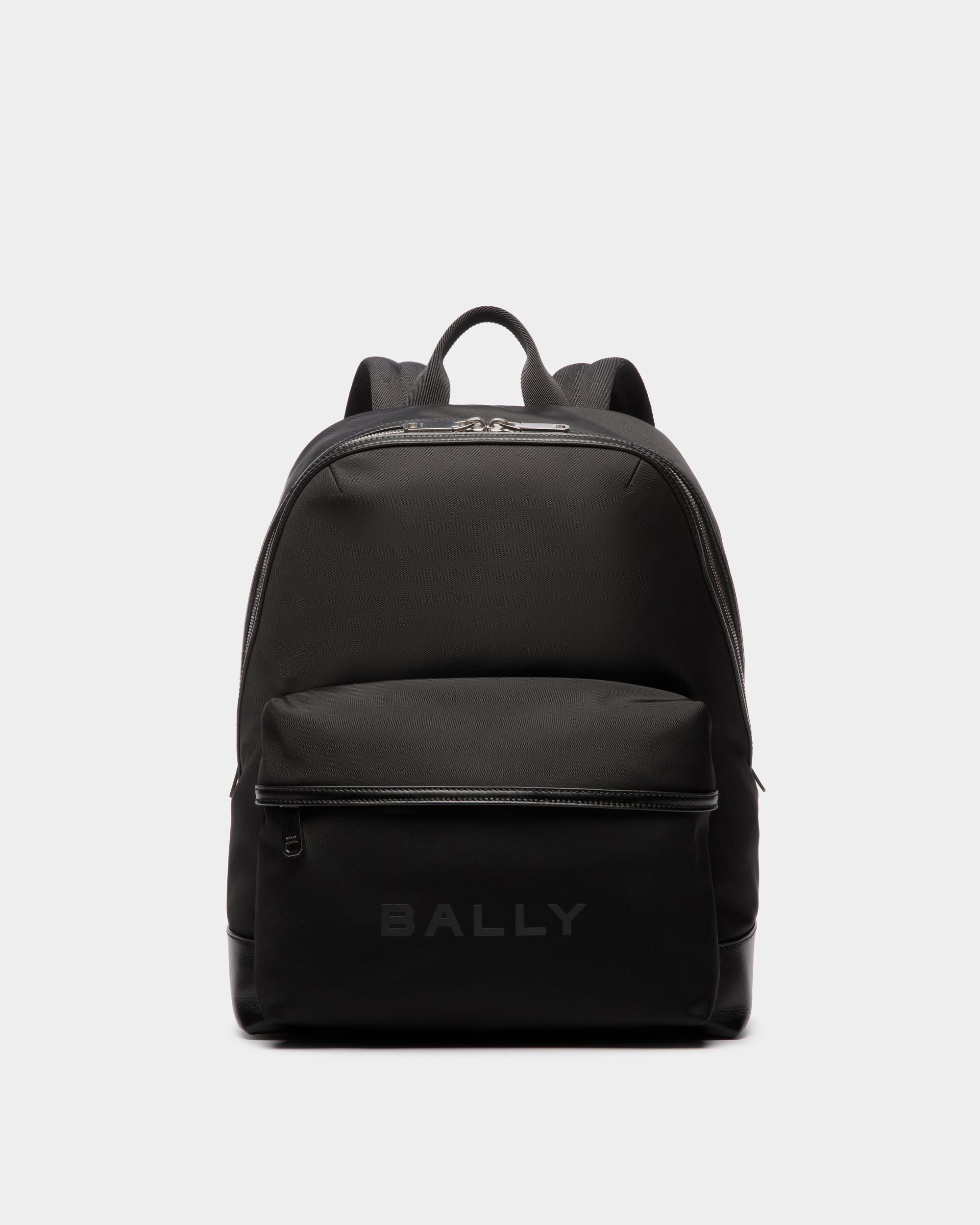 Bar Backpack in Black Nylon And Leather - Men's - Bally - 01