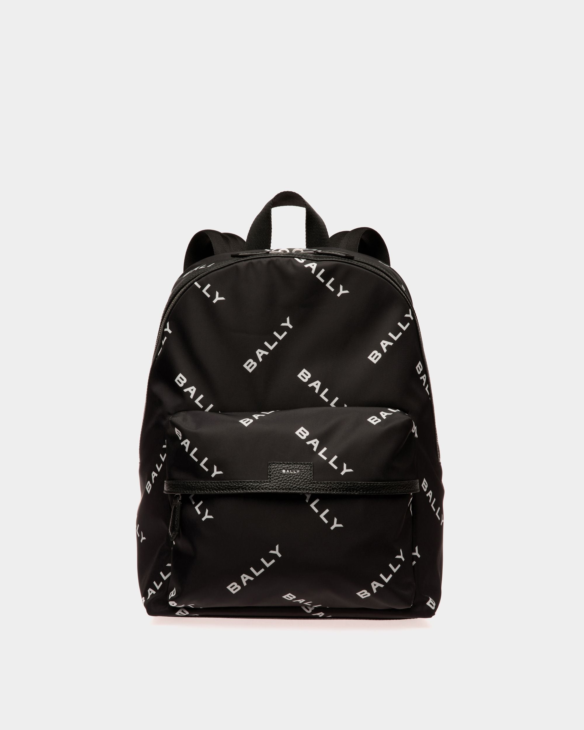Code Backpack In Black Nylon - Men's - Bally - 01