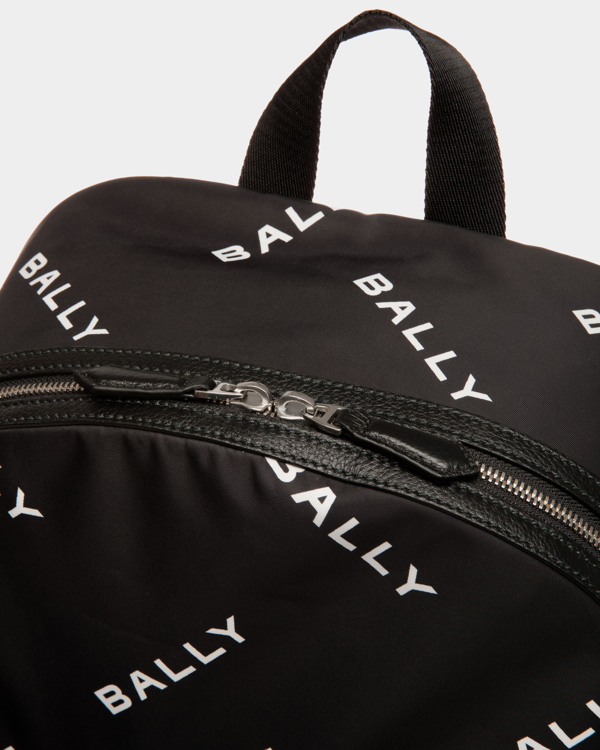 Code Backpack In Black Nylon - Men's - Bally - 05