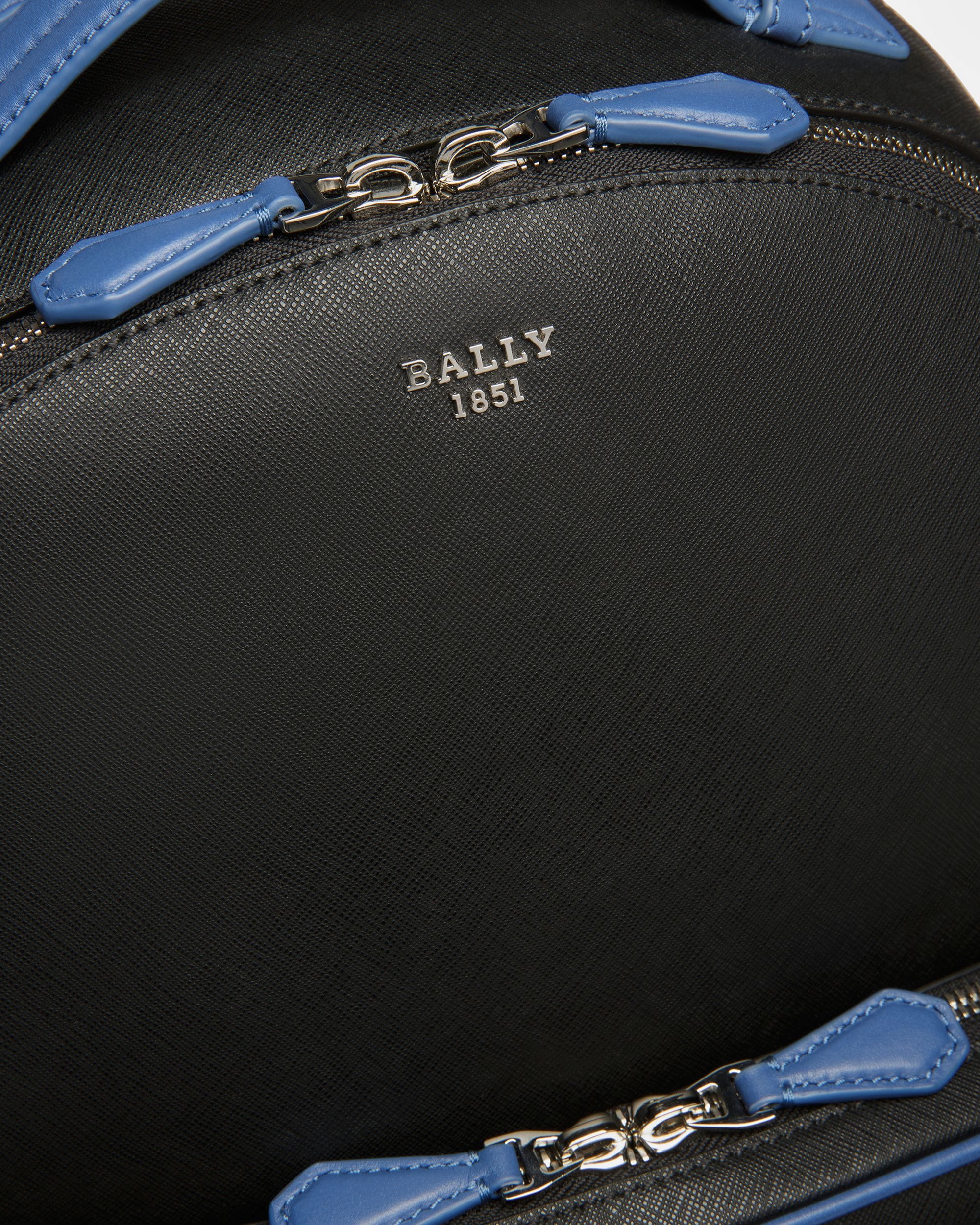 Mavrick Backpack In Black And Blue Neon - Men's - Bally - 05