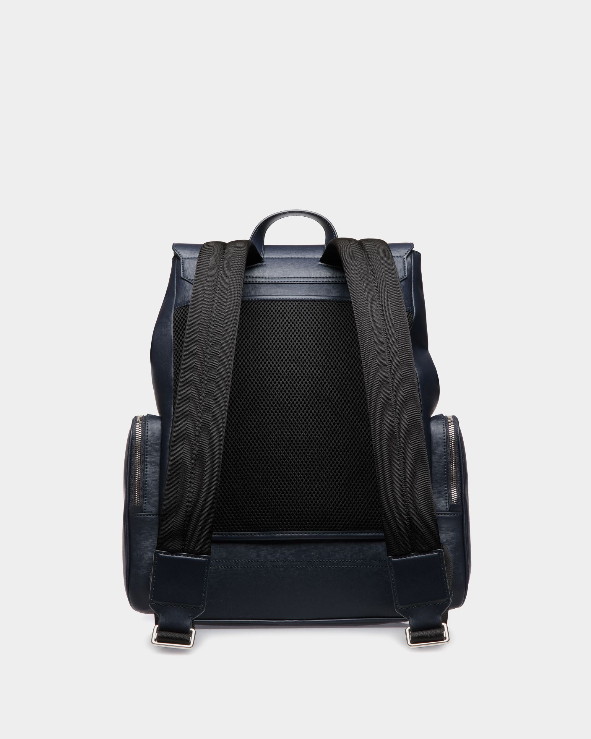 Mythos Backpack in Navy Blue Recycled Leather - Hombre - Bally - 02