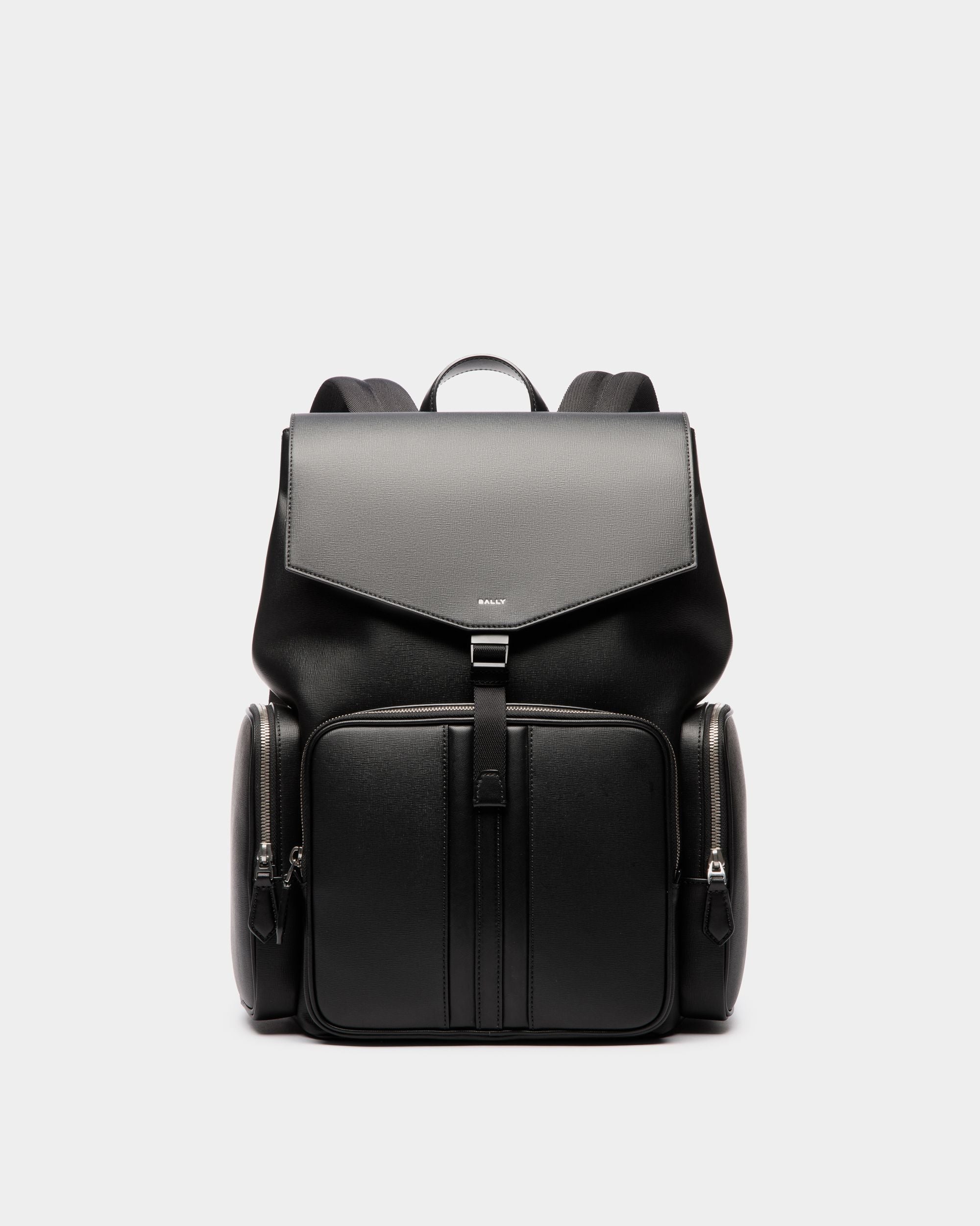 Mochila Mythos De Piel Reciclada Negra - Hombre - Bally - 01