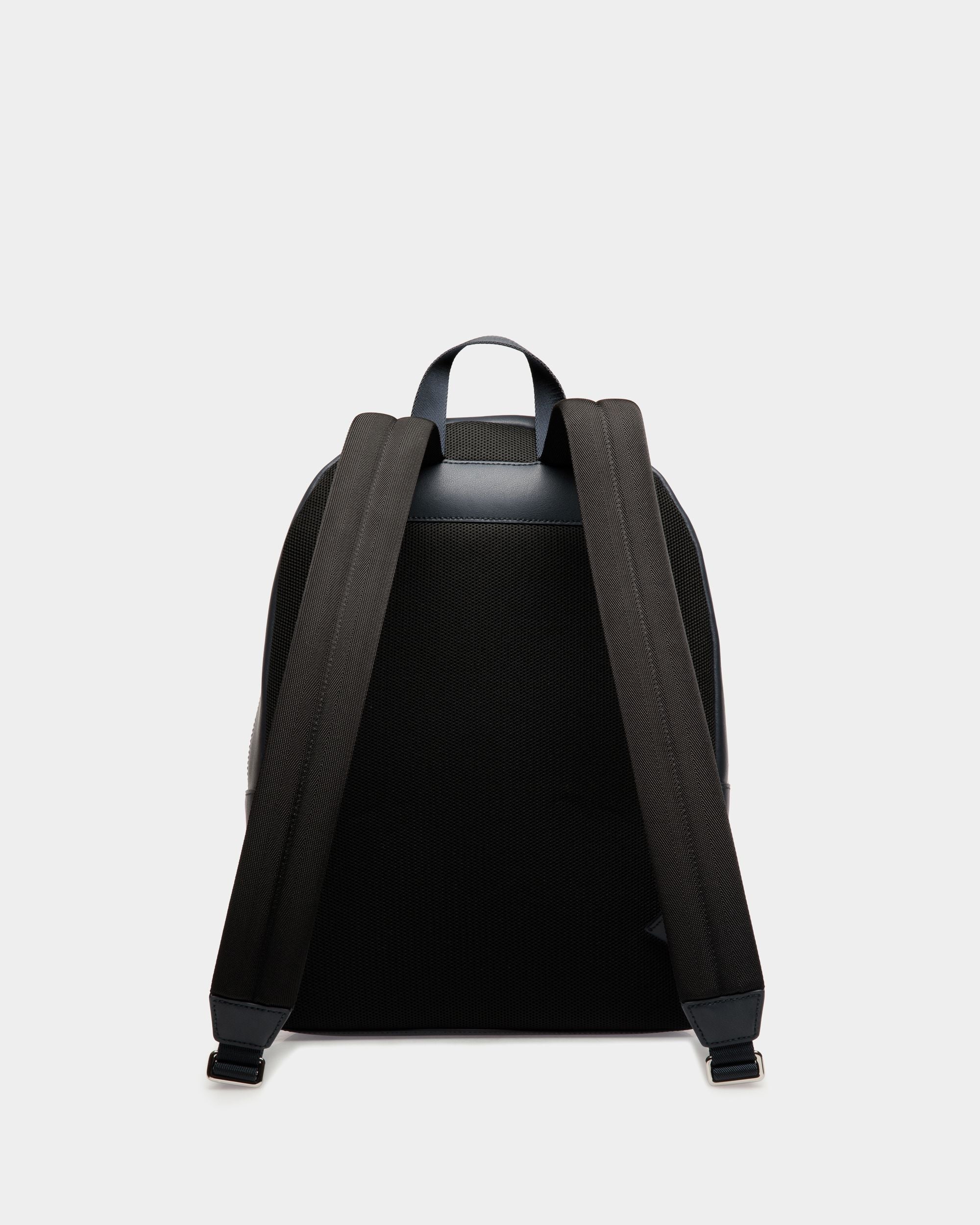 Backpack In Blue Leather - Men's - Bally - 02