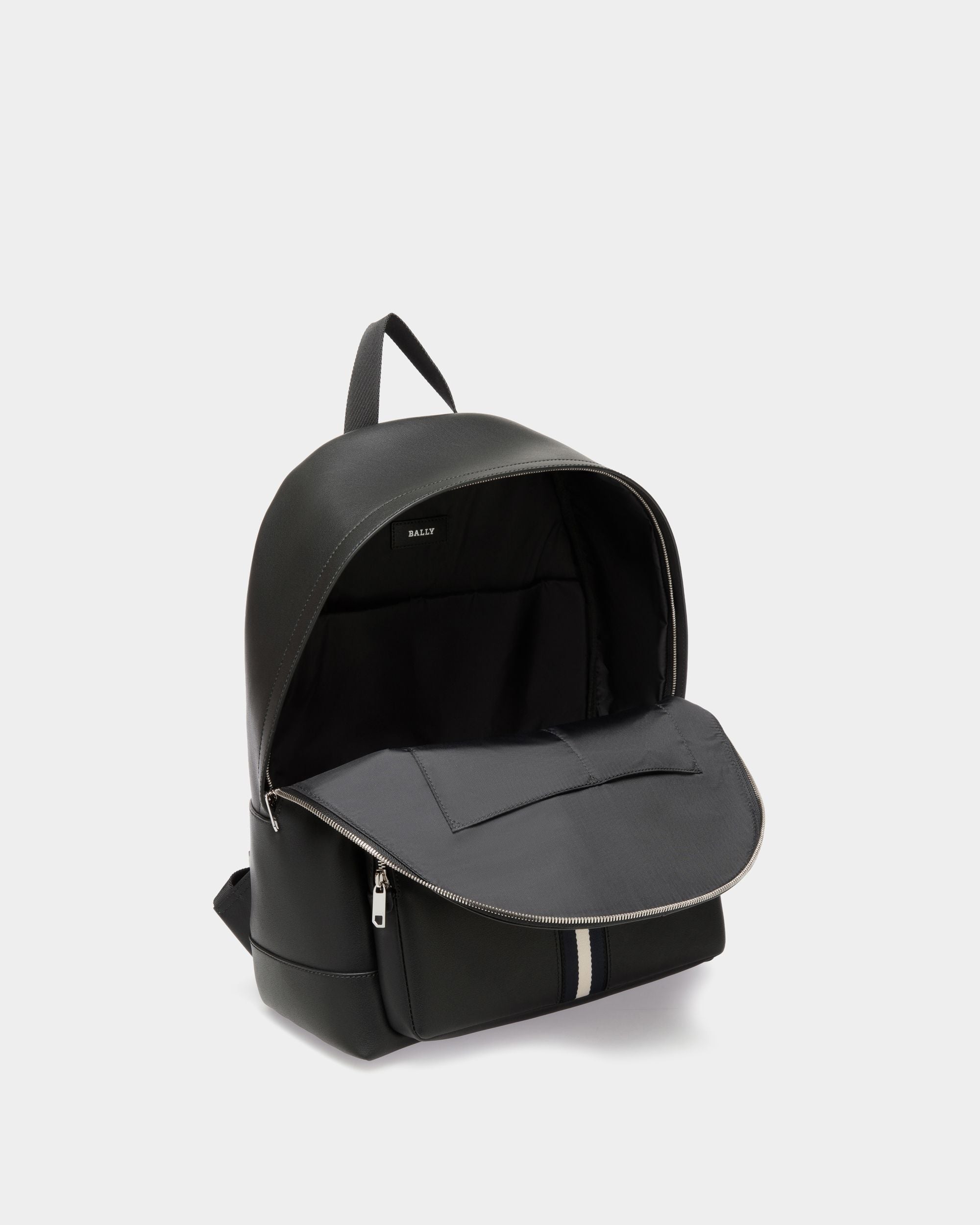 Backpack In Black Leather - Men's - Bally - 04