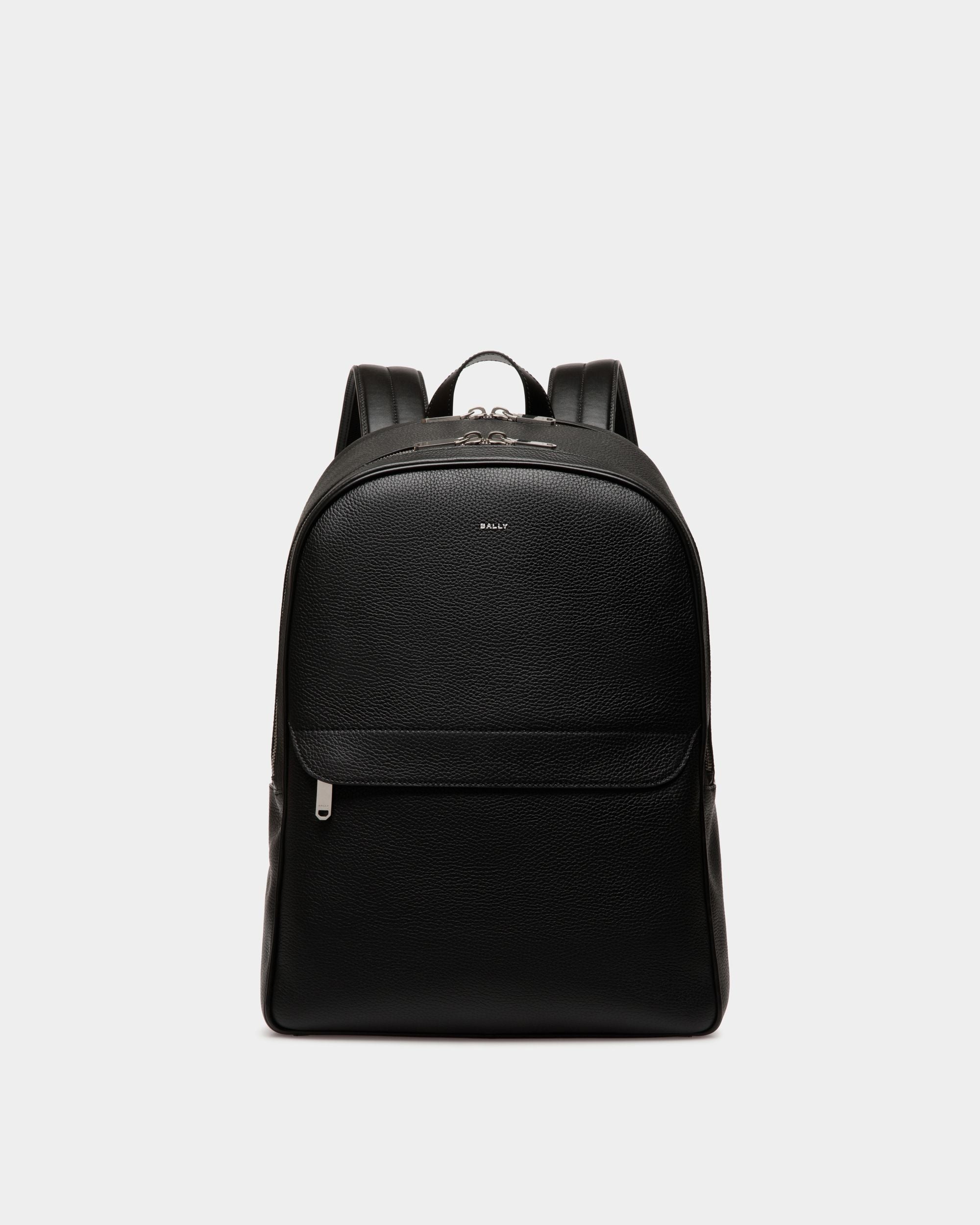Oeden Backpack In Black Leather - Men's - Bally - 01