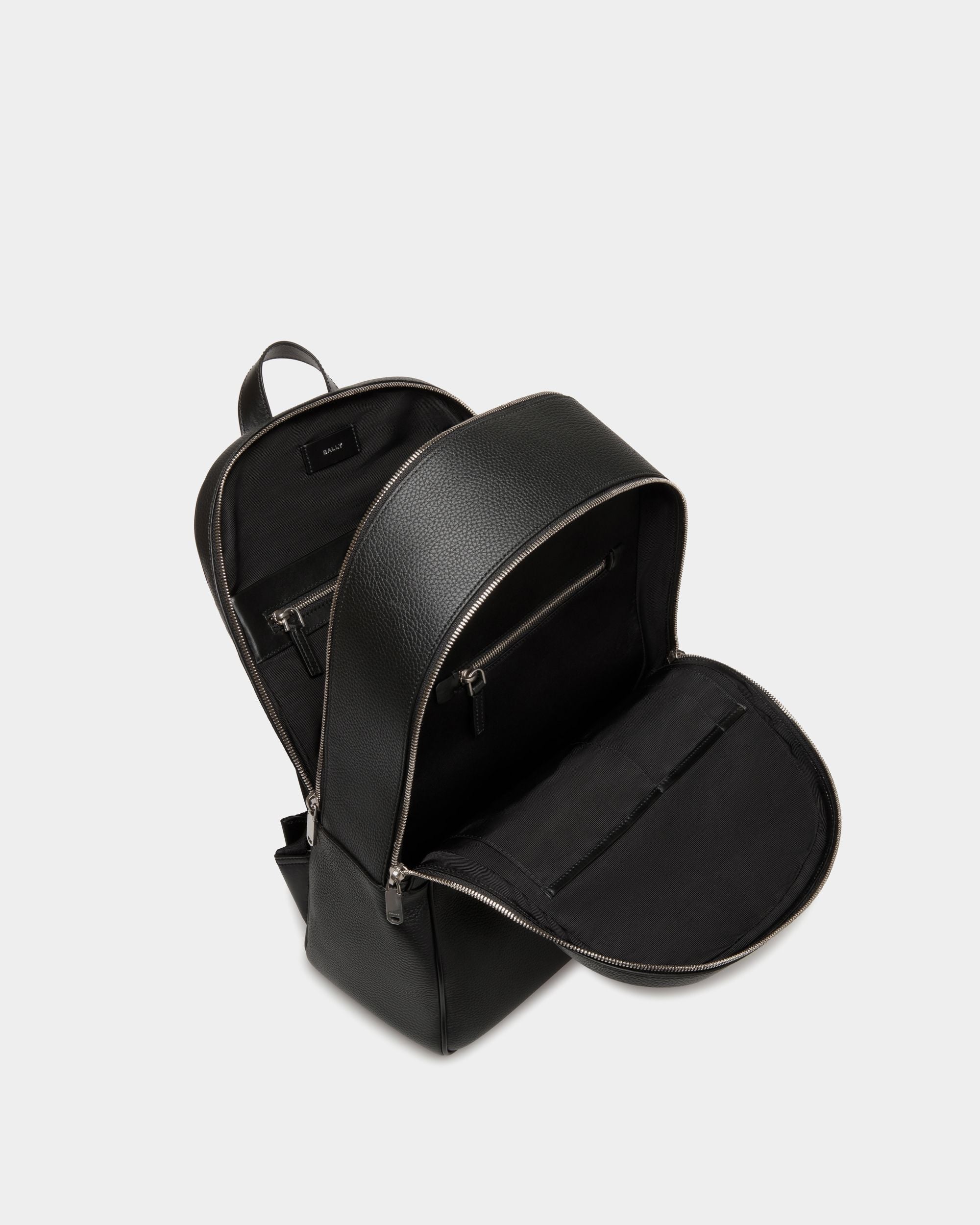 Oeden Backpack In Black Leather - Men's - Bally - 04