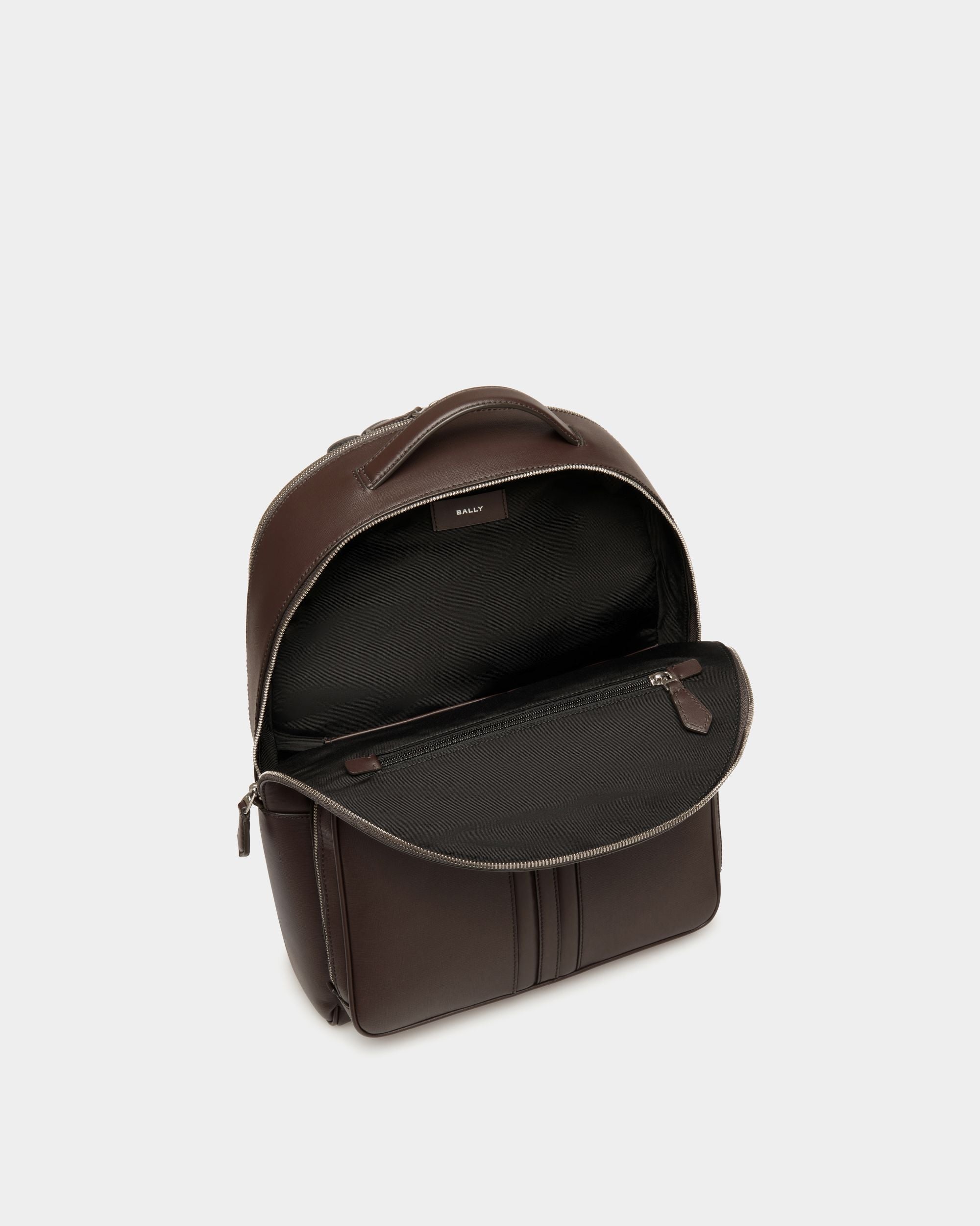 Mochila Mythos De Piel Reciclada Ébano - Hombre - Bally - 05