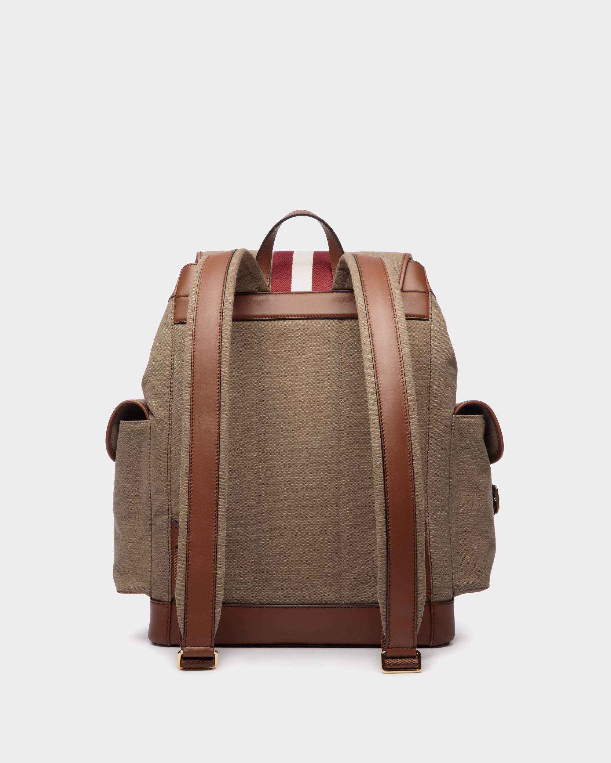 Mochila Beckett De Lona De Algodón Caqui - Hombre - Bally - 02