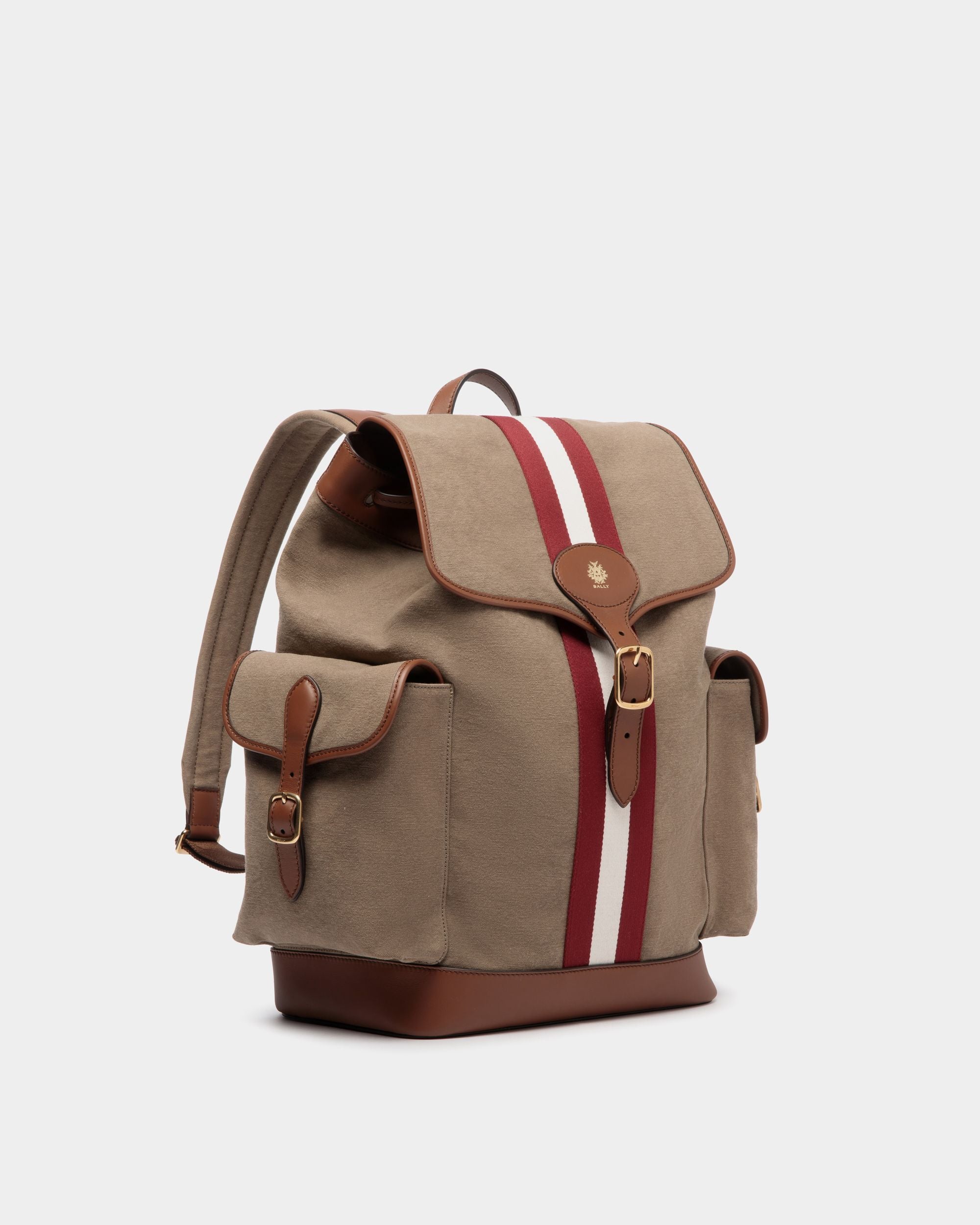 Mochila Beckett De Lona De Algodón Caqui - Hombre - Bally - 03