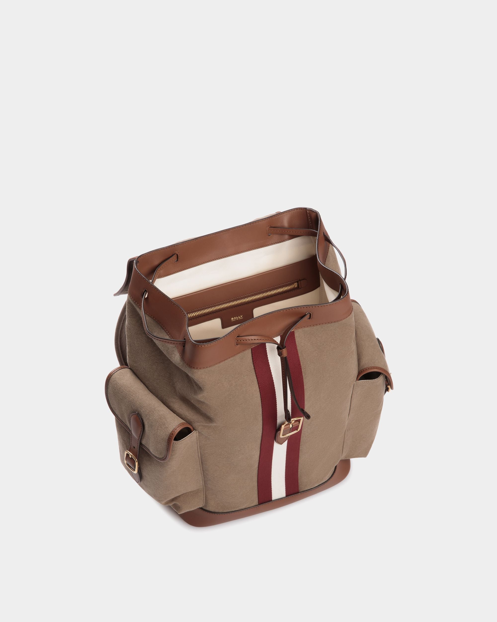 Mochila Beckett De Lona De Algodón Caqui - Hombre - Bally - 04