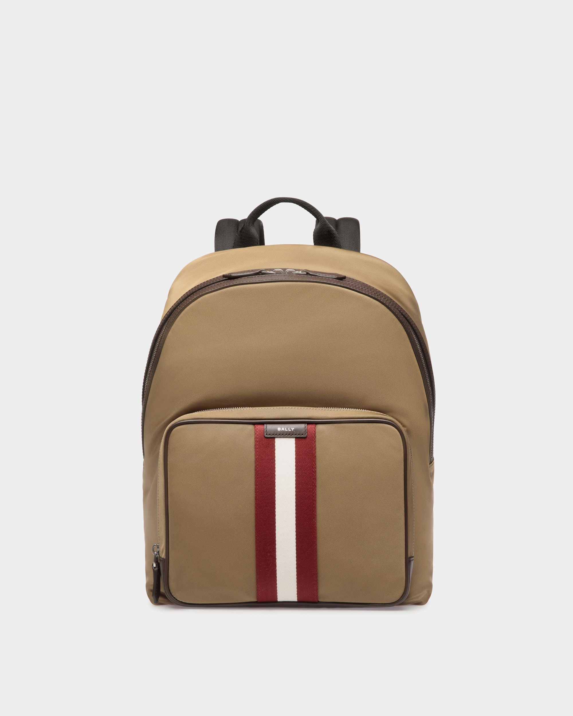 Code Backpack in Camel Nylon - Men's - Bally - 01