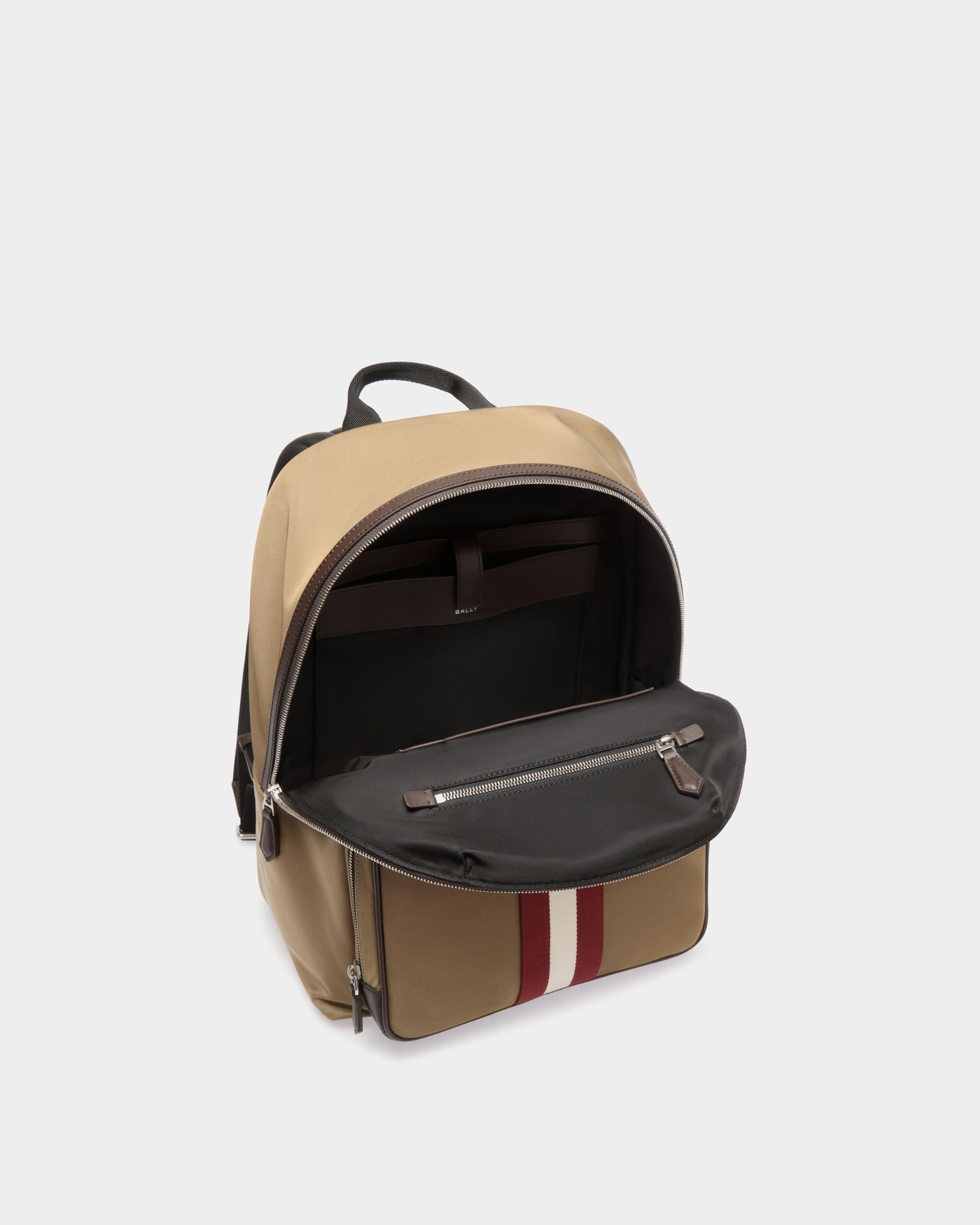 Code Backpack in Camel Nylon - Men's - Bally - 04