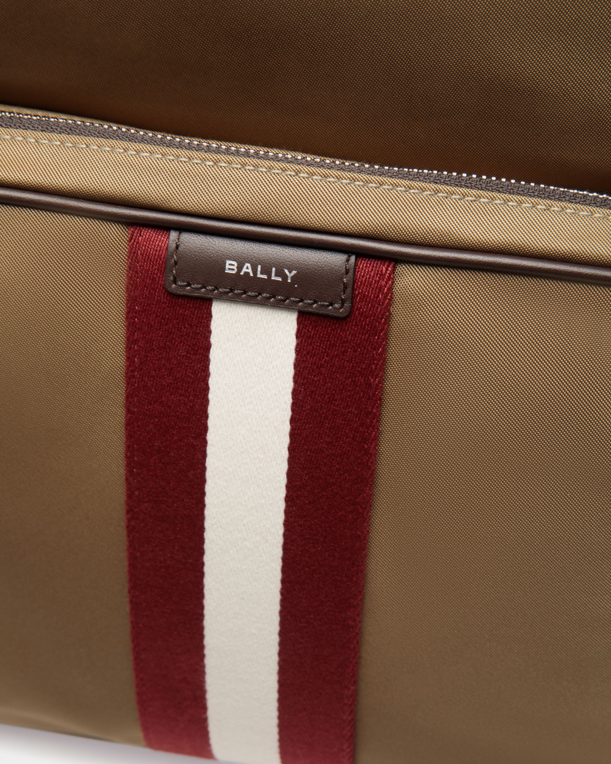 Code Backpack in Camel Nylon - Men's - Bally - 05