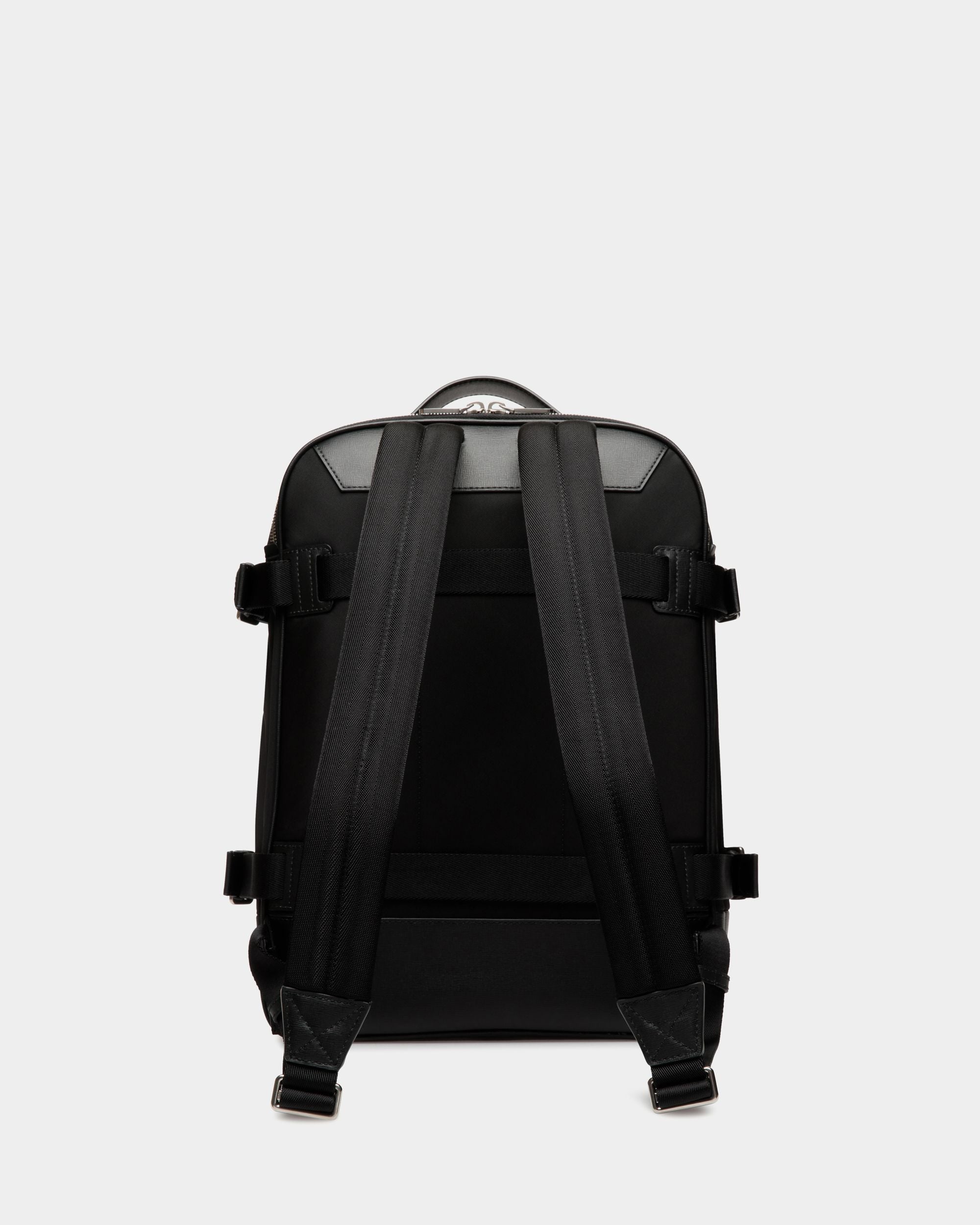 Mochila Vogel De Nailon Y Piel Reciclada Negra - Hombre - Bally - 02