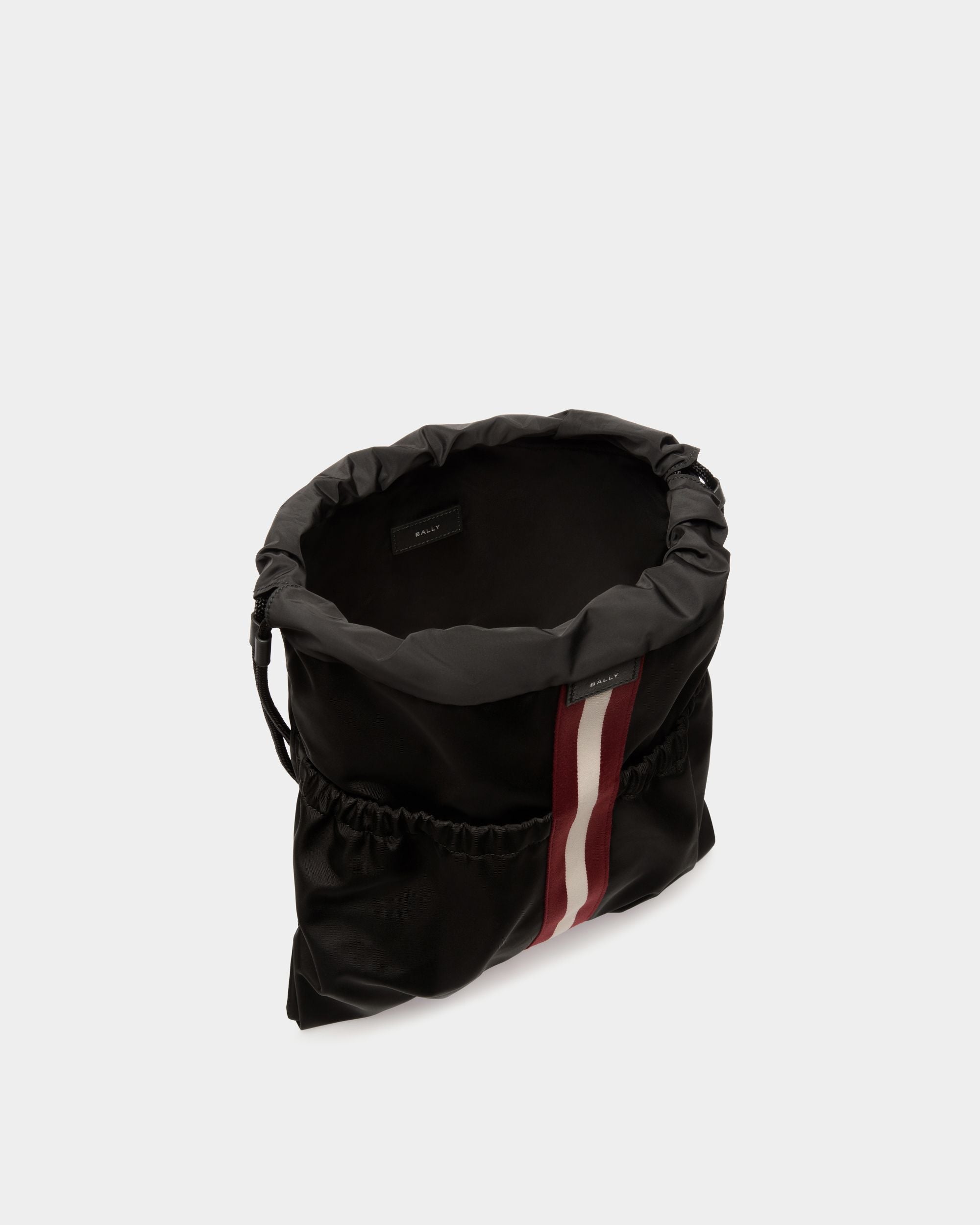 Code Backpack in Black Nylon - Hombre - Bally - 04