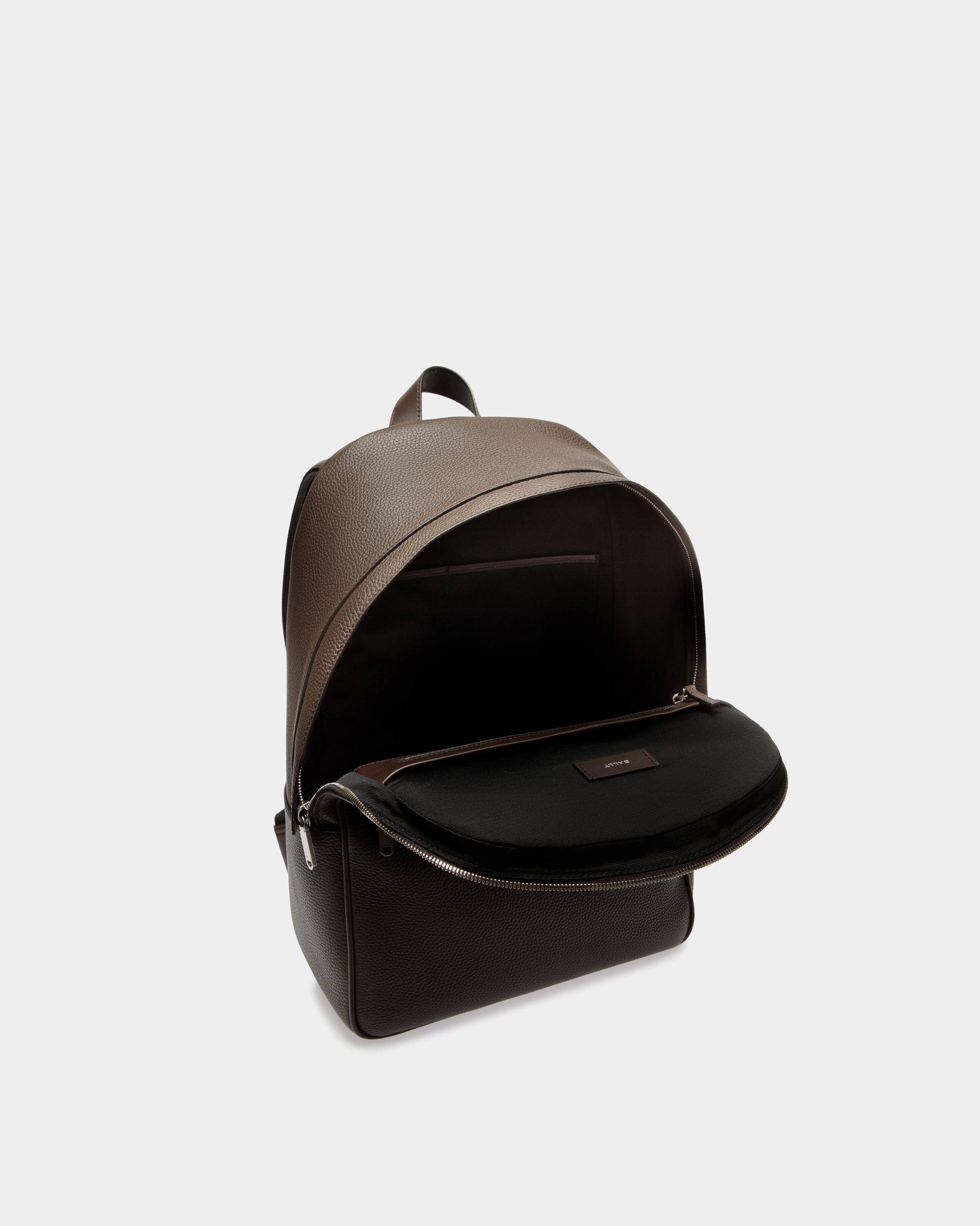 Oeden Backpack in Ebano Leather - Men's - Bally - 04