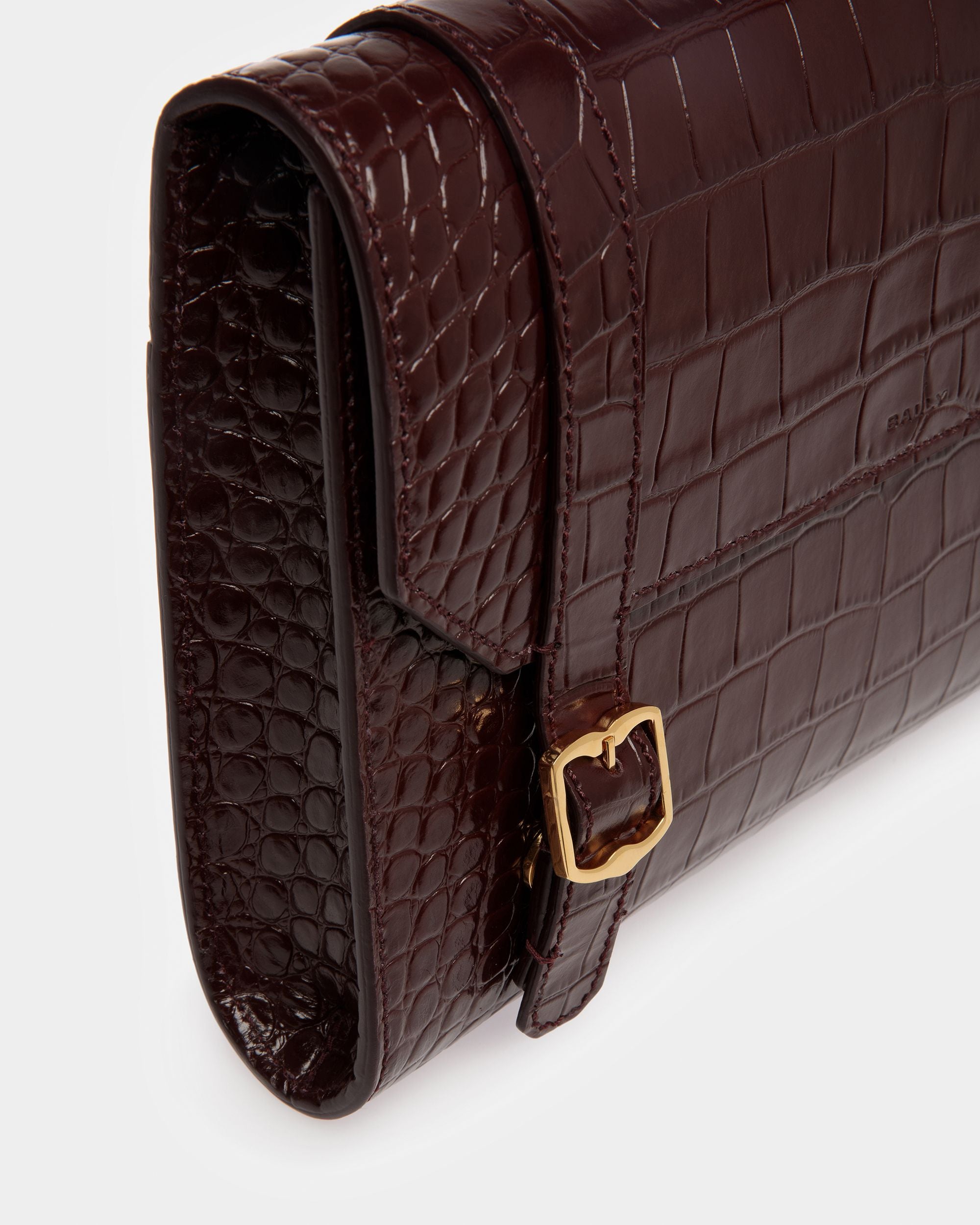 Oxford Clutch In Crocodile Embossed - Men's - Bally - 06