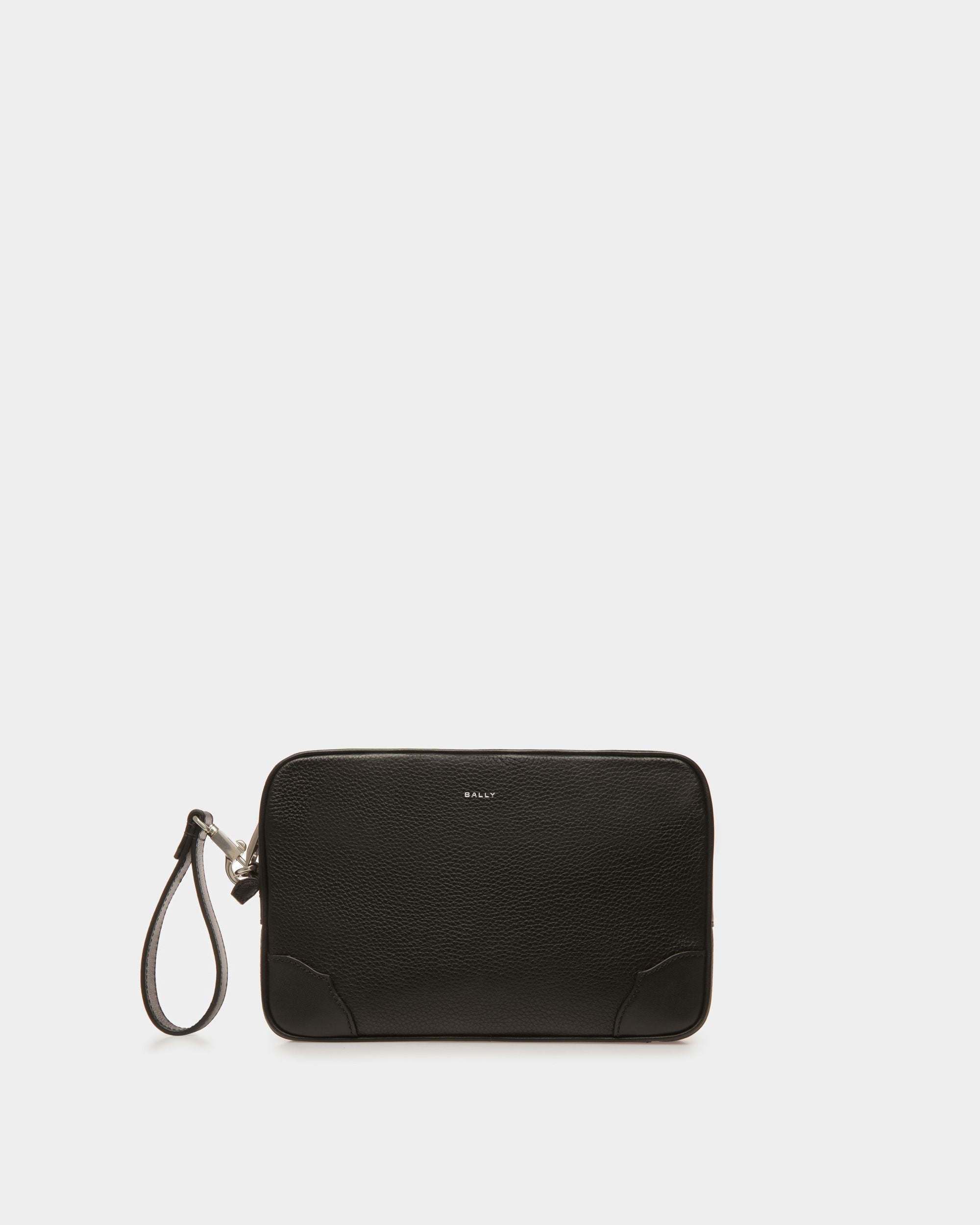 Clutch Ribbon De Piel En Negro - Hombre - Bally - 01