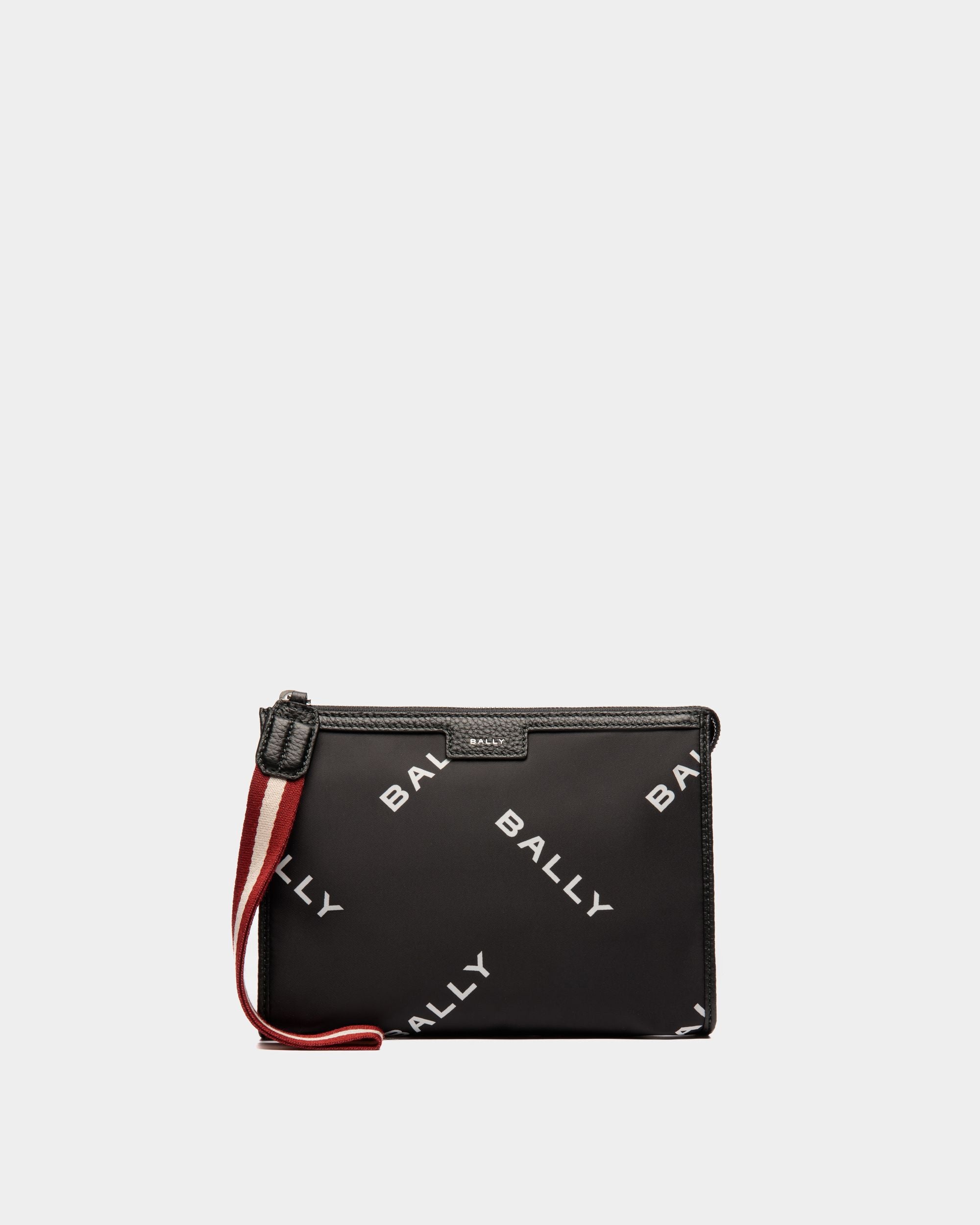 Code Pouch in Black Nylon - Men's - Bally - 01