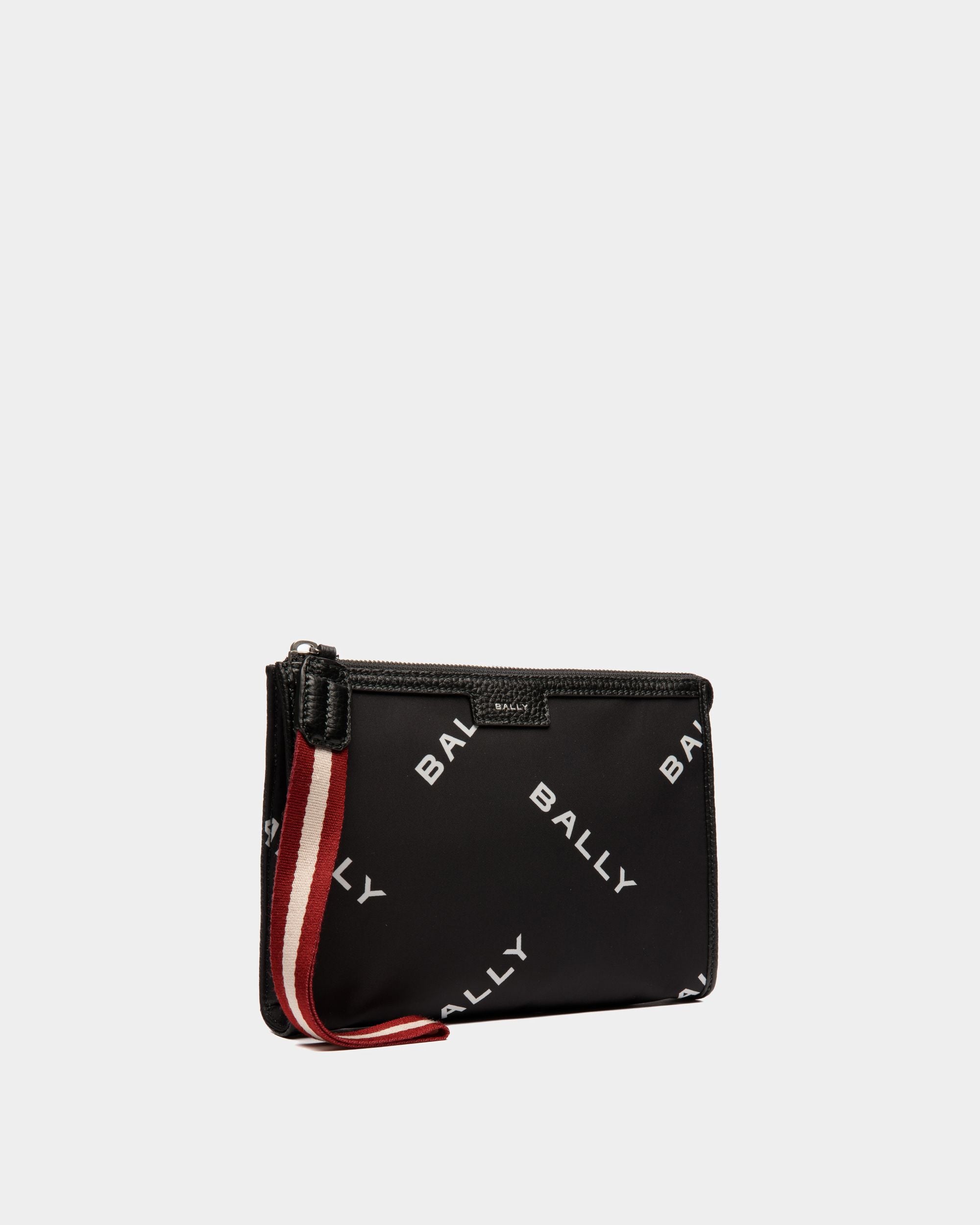 Code Pouch in Black Nylon - Men's - Bally - 03