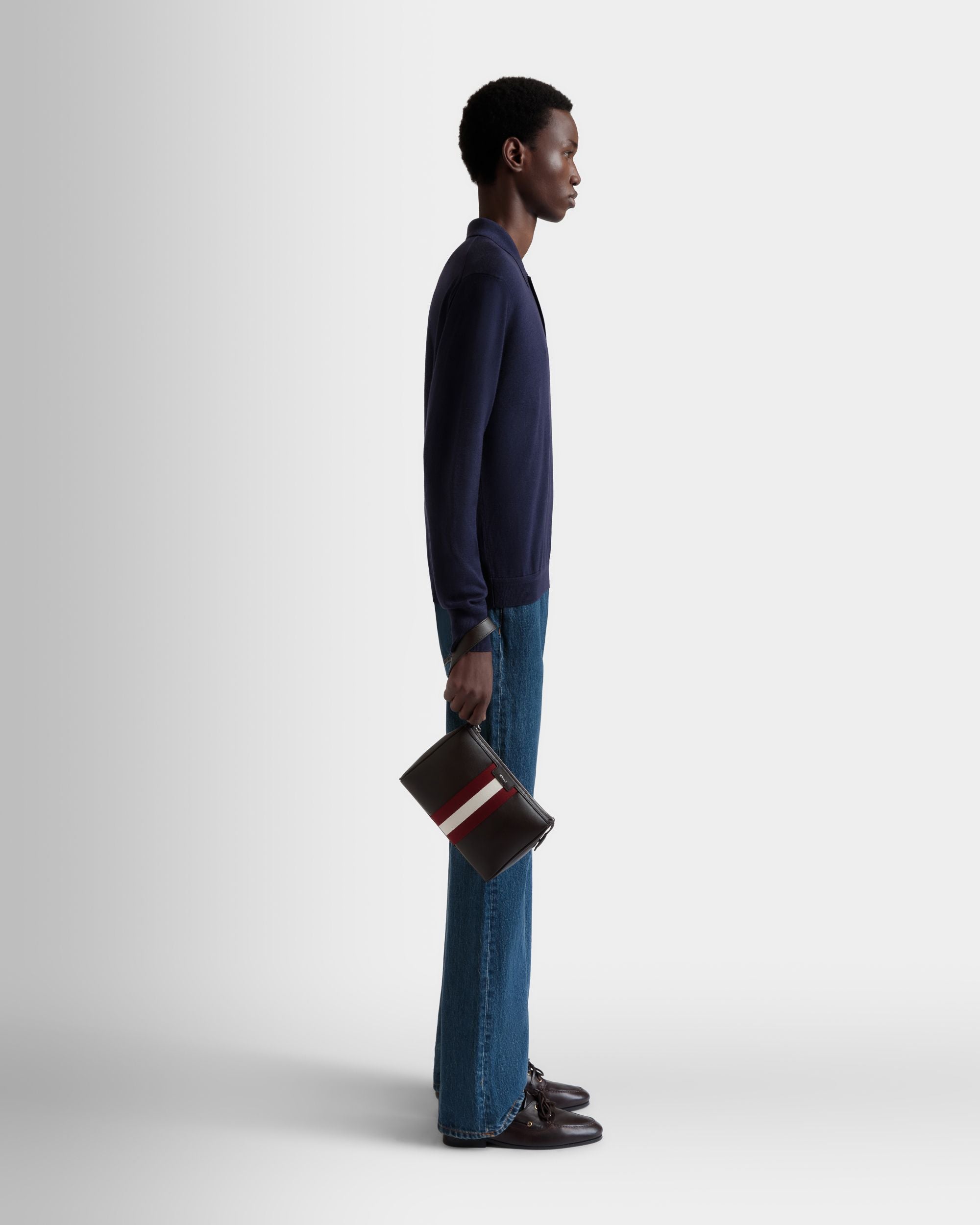 Pochette Code De Piel Ébano - Hombre - Bally - 02