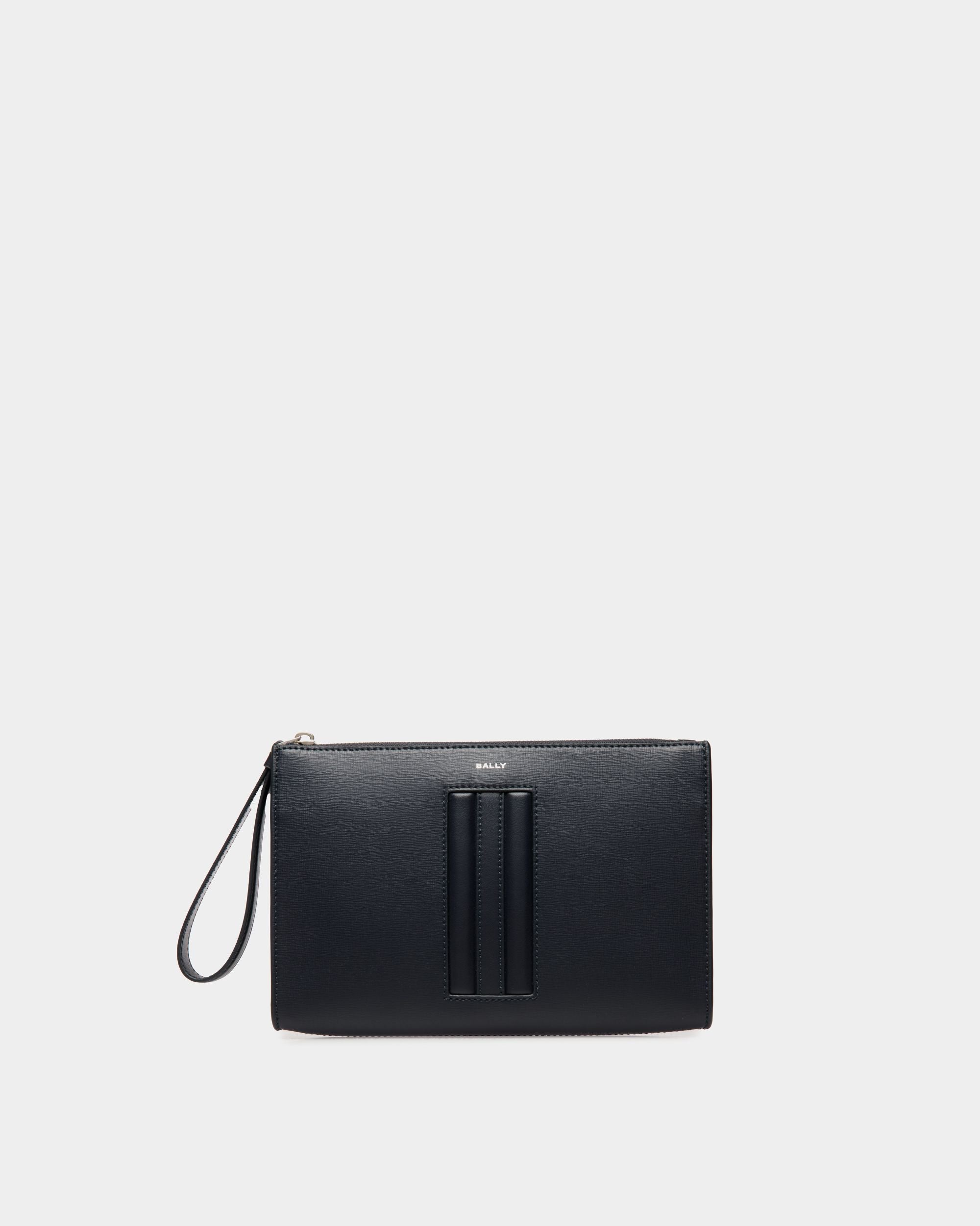 Pochette Mythos De Piel Reciclada Navy Blue - Hombre - Bally - 01
